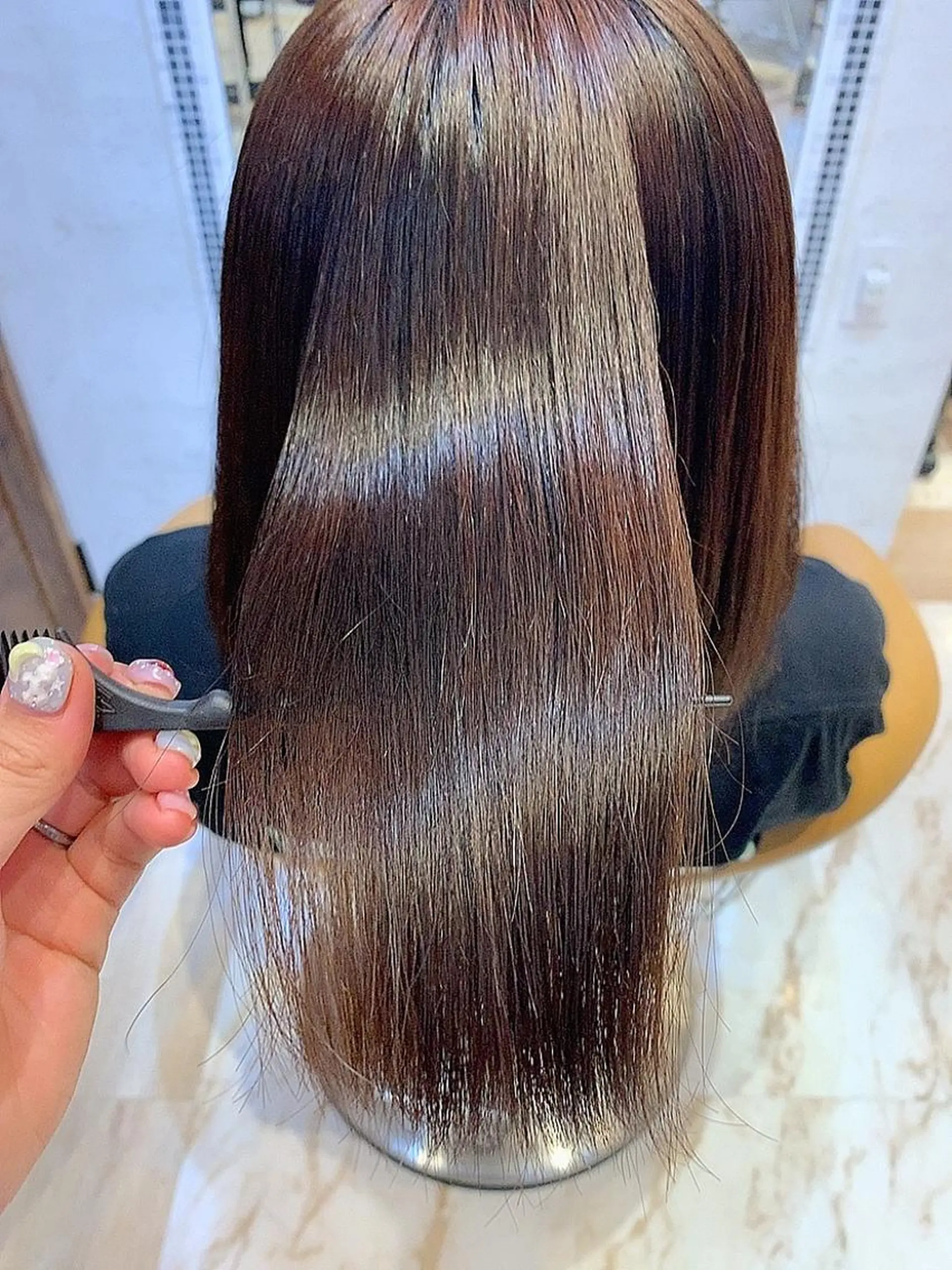 ミディアム 川井麻由🎀アイドル 量産🎀ピンクカラーのヘアスタイル