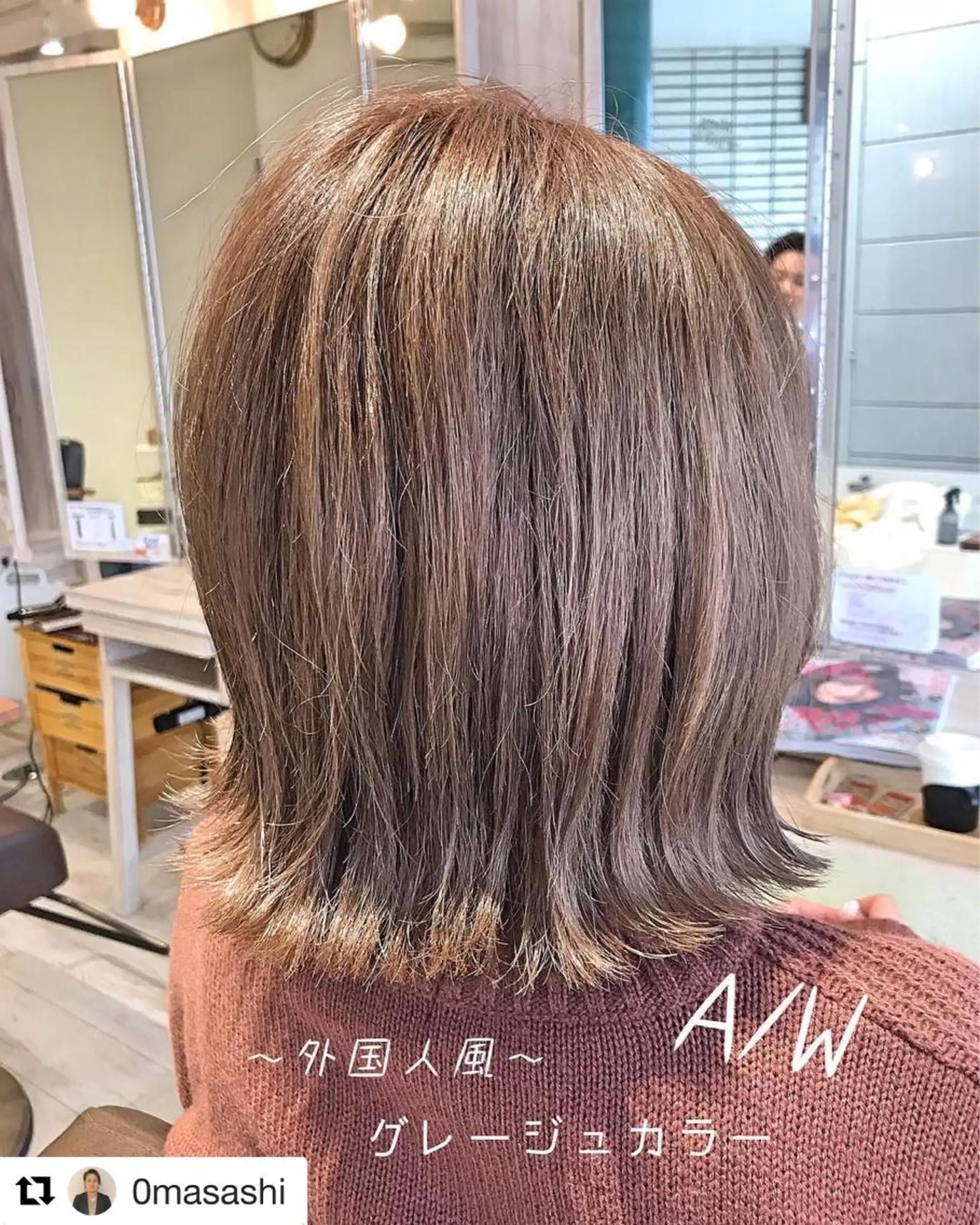 ショート ミルクティーベージュ 山本勝志のヘアスタイル