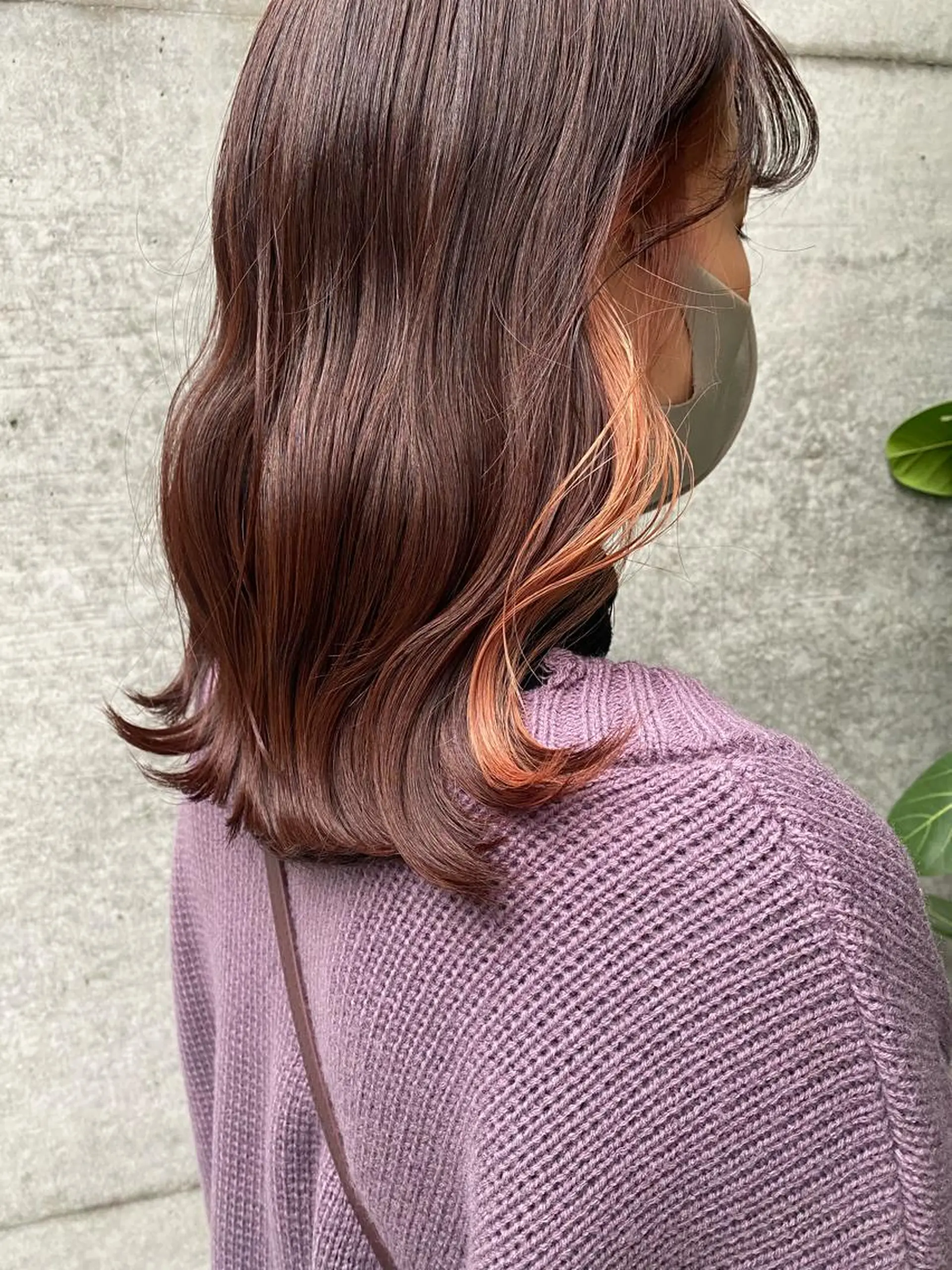 セミロング カラー カシス clomus所属・YUKA艶髪 🌸寛ぎ部屋のヘアスタイル