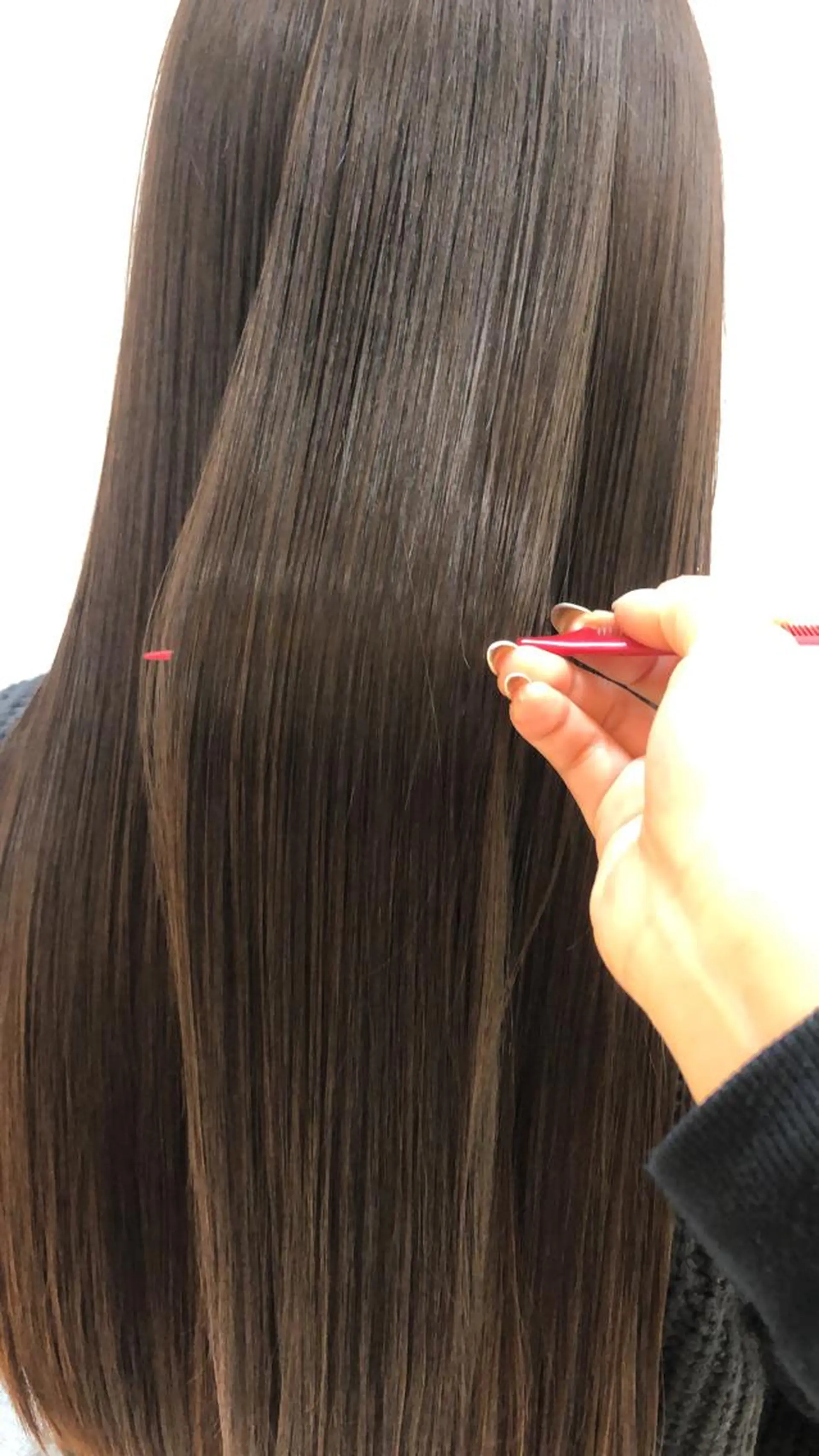 ロング パーマ カット 縮毛矯正 トリートメント 艶質改善/縮毛矯正 ササキナツミのヘアスタイル