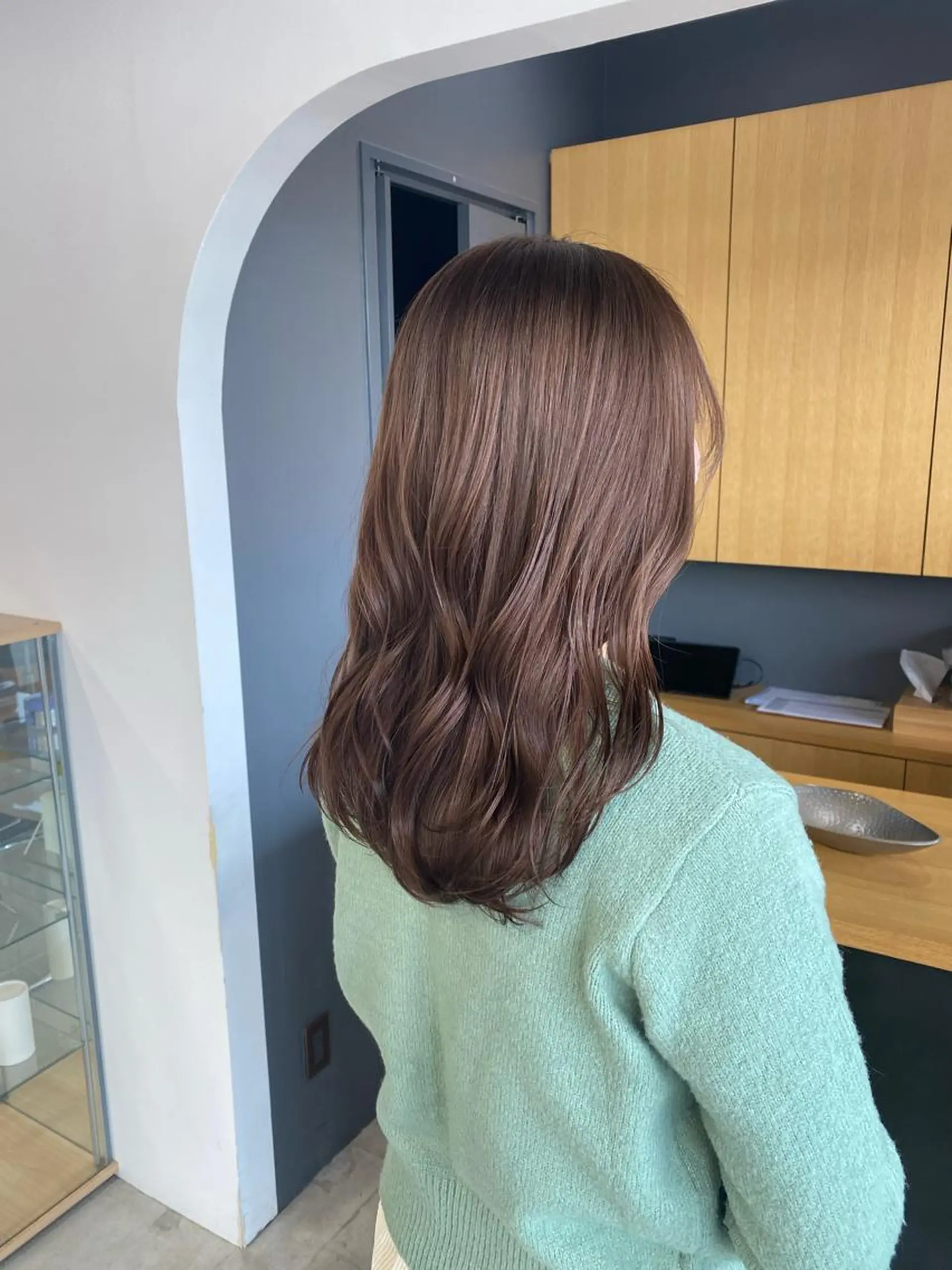 ミディアム カット ヘアカラー トリートメント 天神/透明感カラー ツヤ髪/nonokaのヘアスタイル