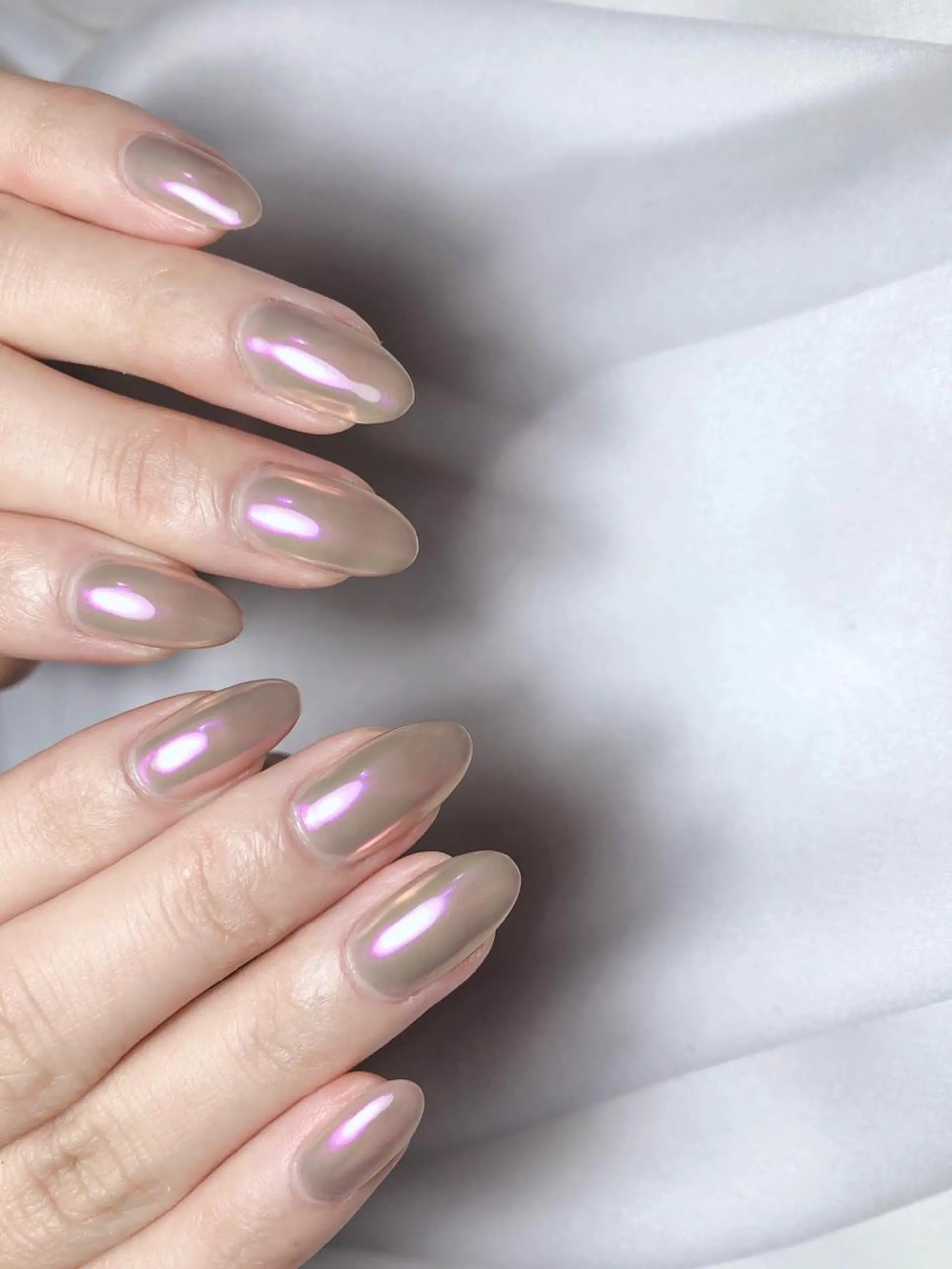 ネイル オーロラネイル ワンカラーネイル ハンドネイル nail heron所属・saki_ nail heronのネイルデザイン