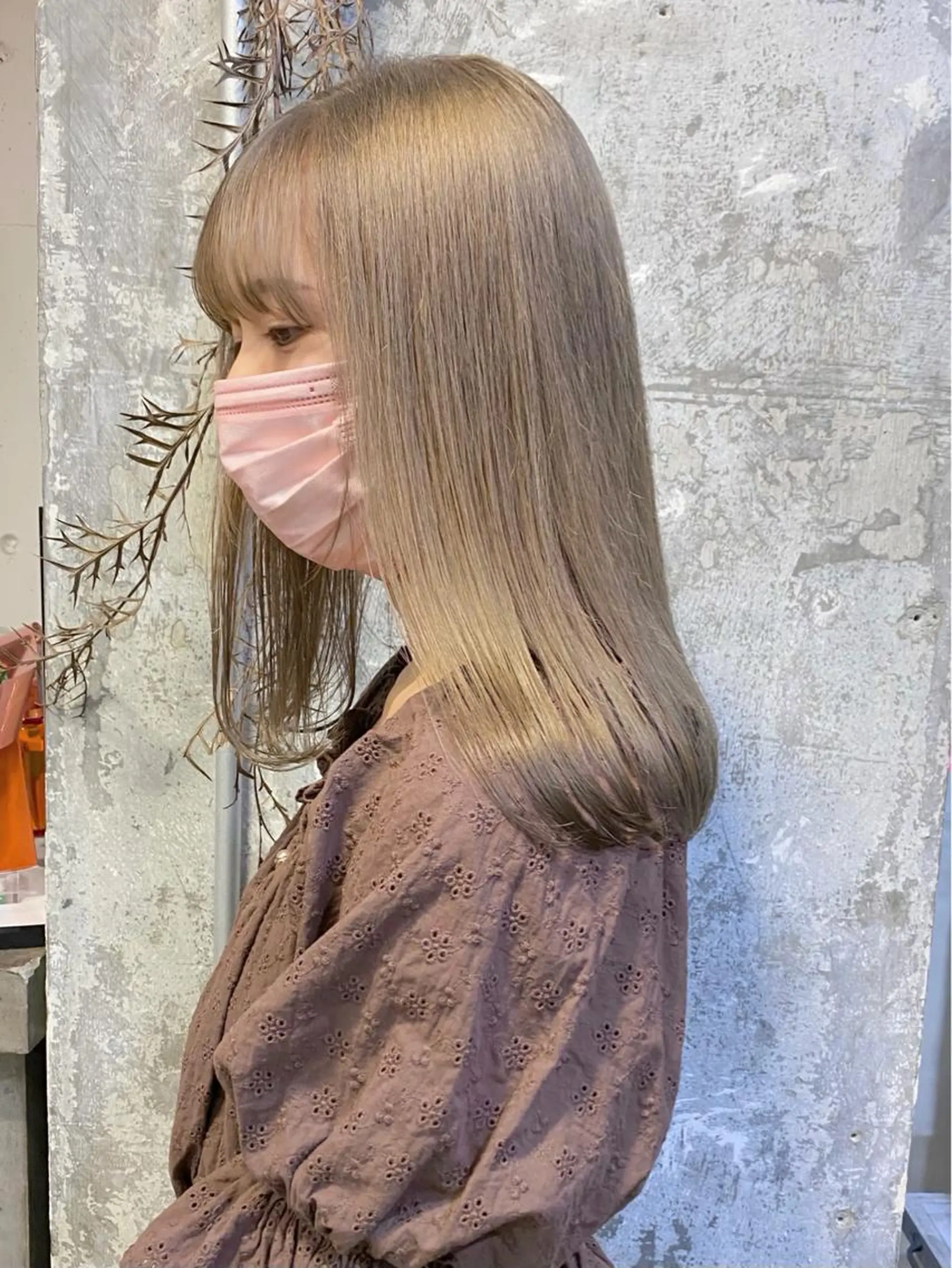 ミディアム カラー ベージュカラー ブリーチ ブロンド ブロンドベージュ ハイトーンカラー Piaコータロー ハイトーン&‪ボブのヘアスタイル