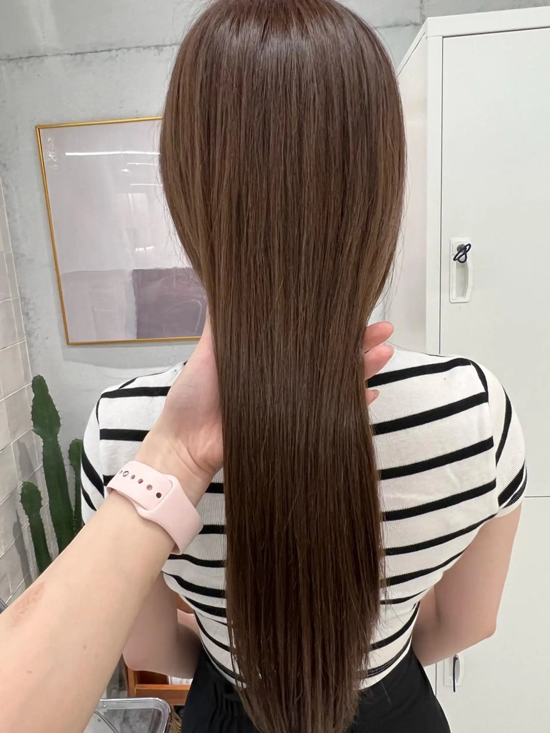 ロング カラー ベージュカラー ブリーチ 透明感カラー ブリーチなしカラー 韓国風ヘア カット ヘアカラー トリートメント 韓国ヘア☁️ mitsukiのヘアスタイル