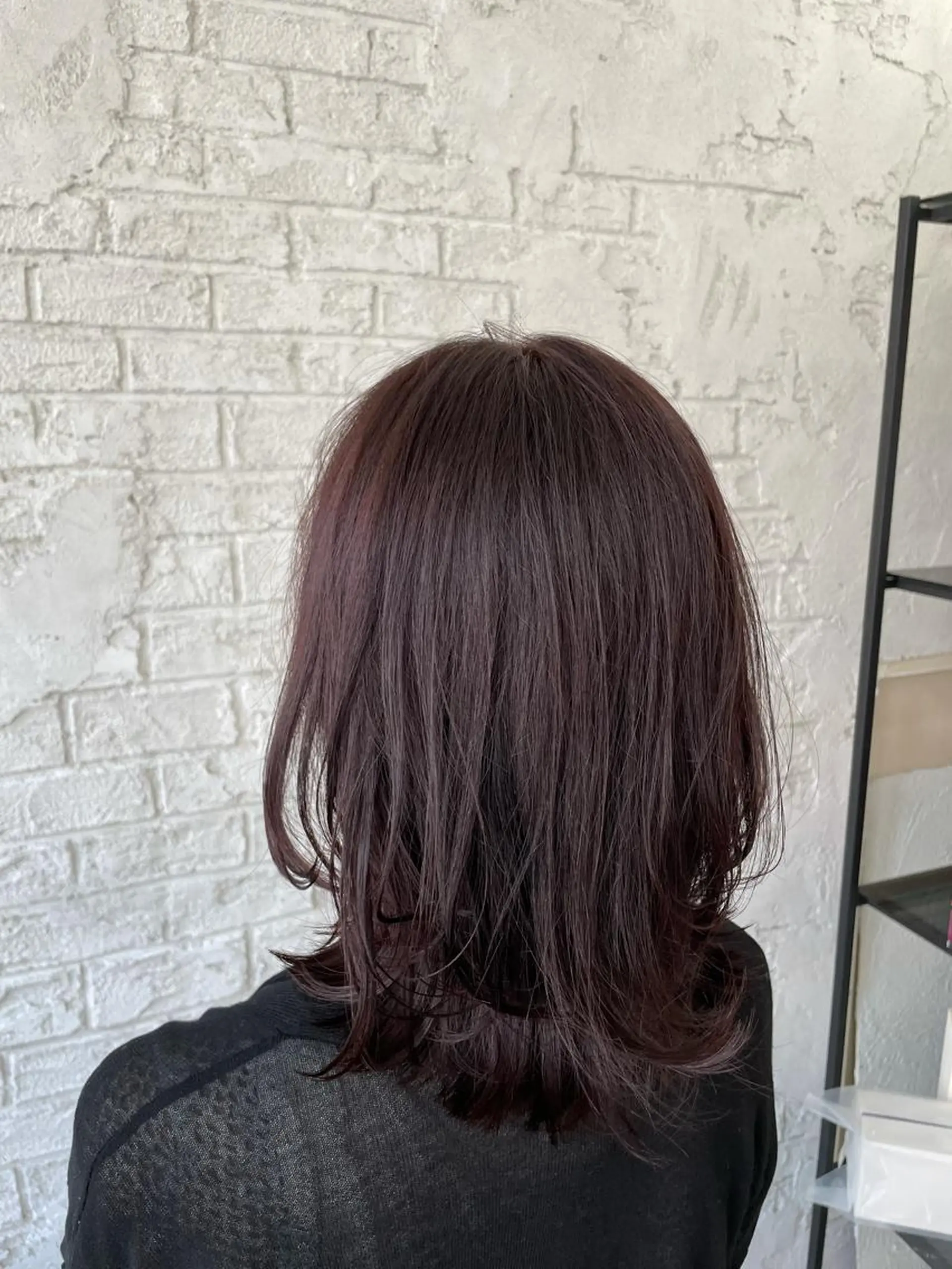 ミディアム カラー カシス イルミナカラー レッドカラー ブリーチ特化 ハイトーンRYOYAのヘアスタイル