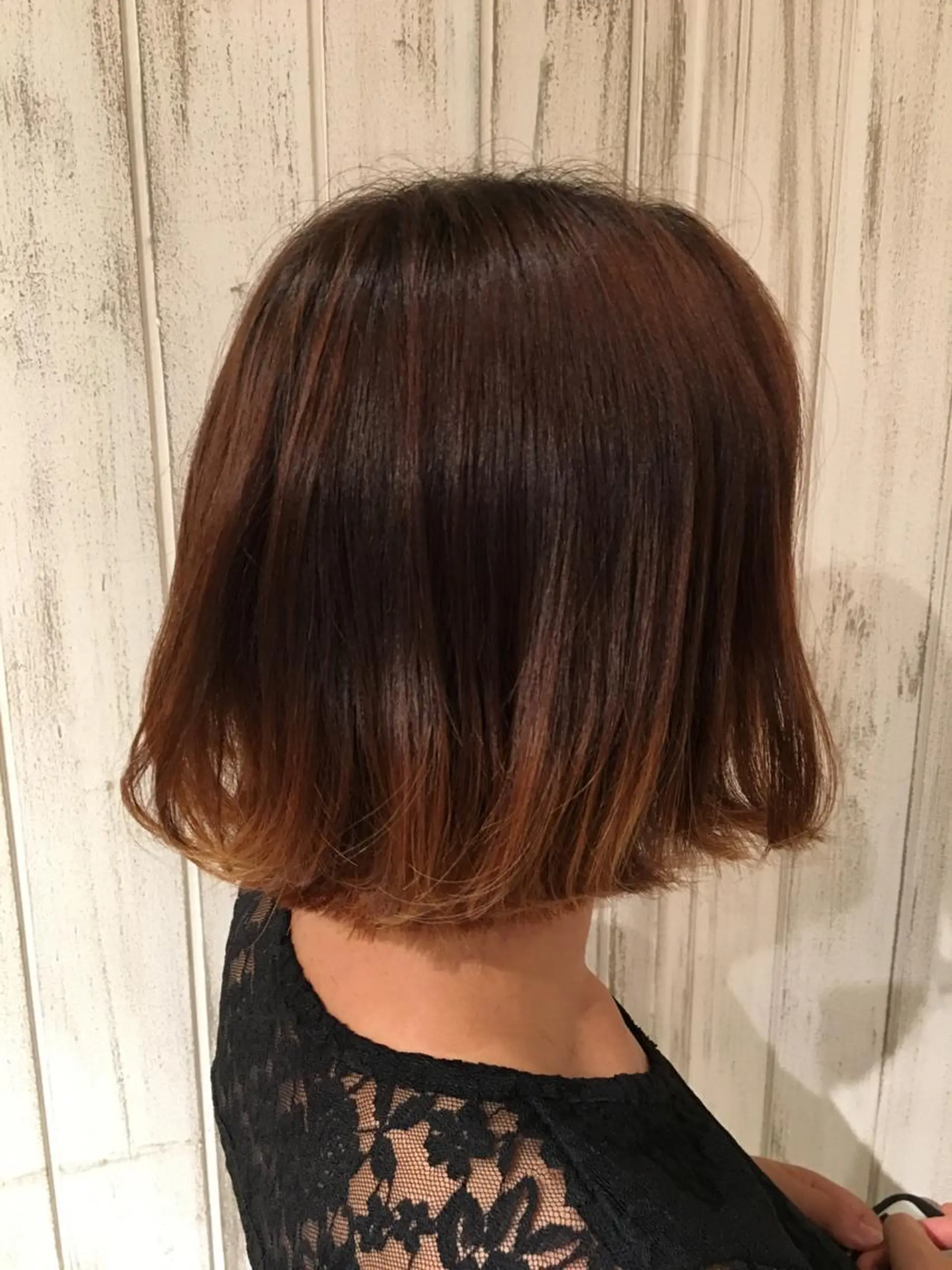 ショート パーマ 切りっぱなしボブ ボブ ストレートパーマ 永井大樹✨ 透明感カラー✨のヘアスタイル