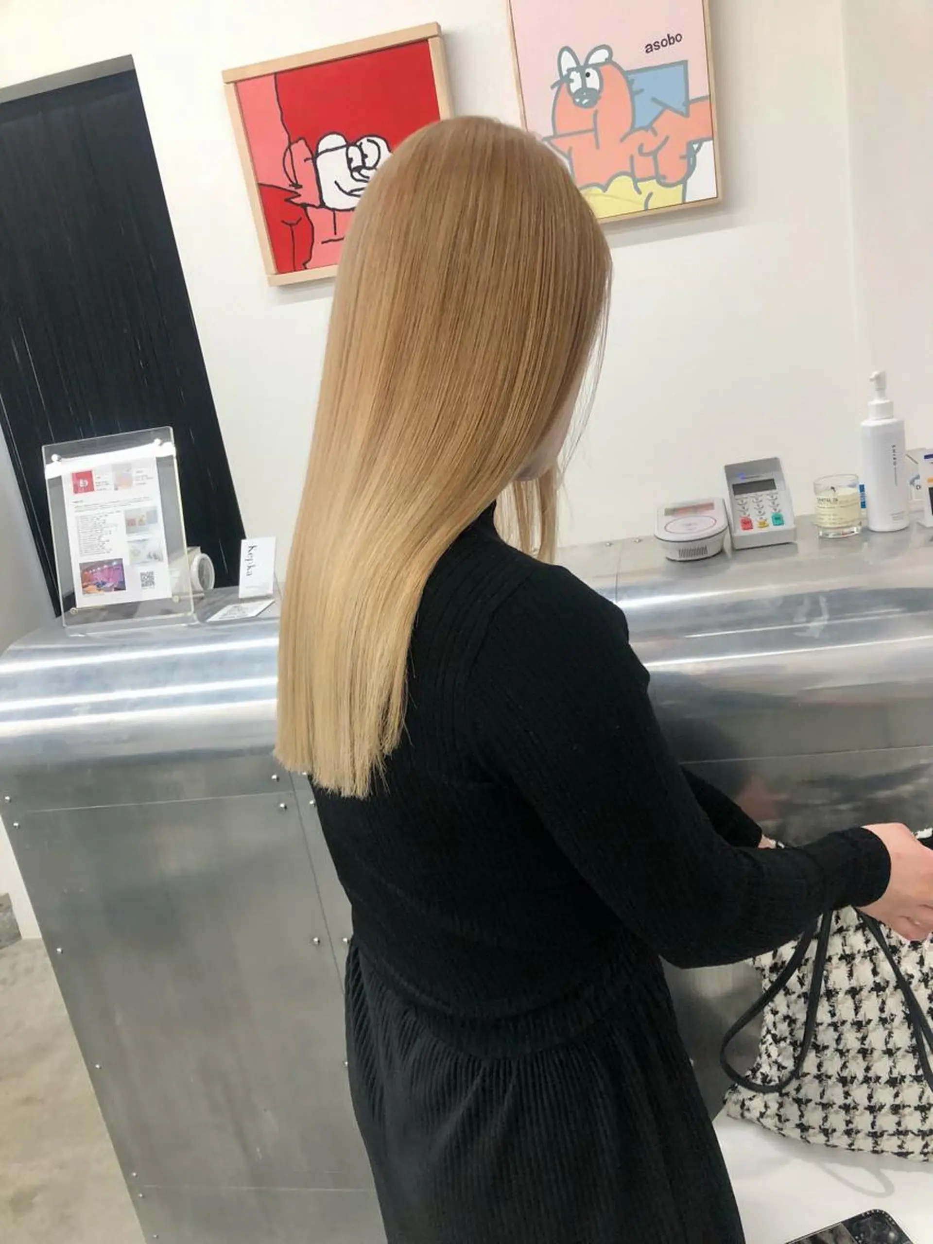 ロング カラー ショートボブ ブリーチ ケアブリーチ ハイライトカラー ハイトーンカラー ヘアカラー KEPKA ヤマグチ 天神 今泉のヘアスタイル