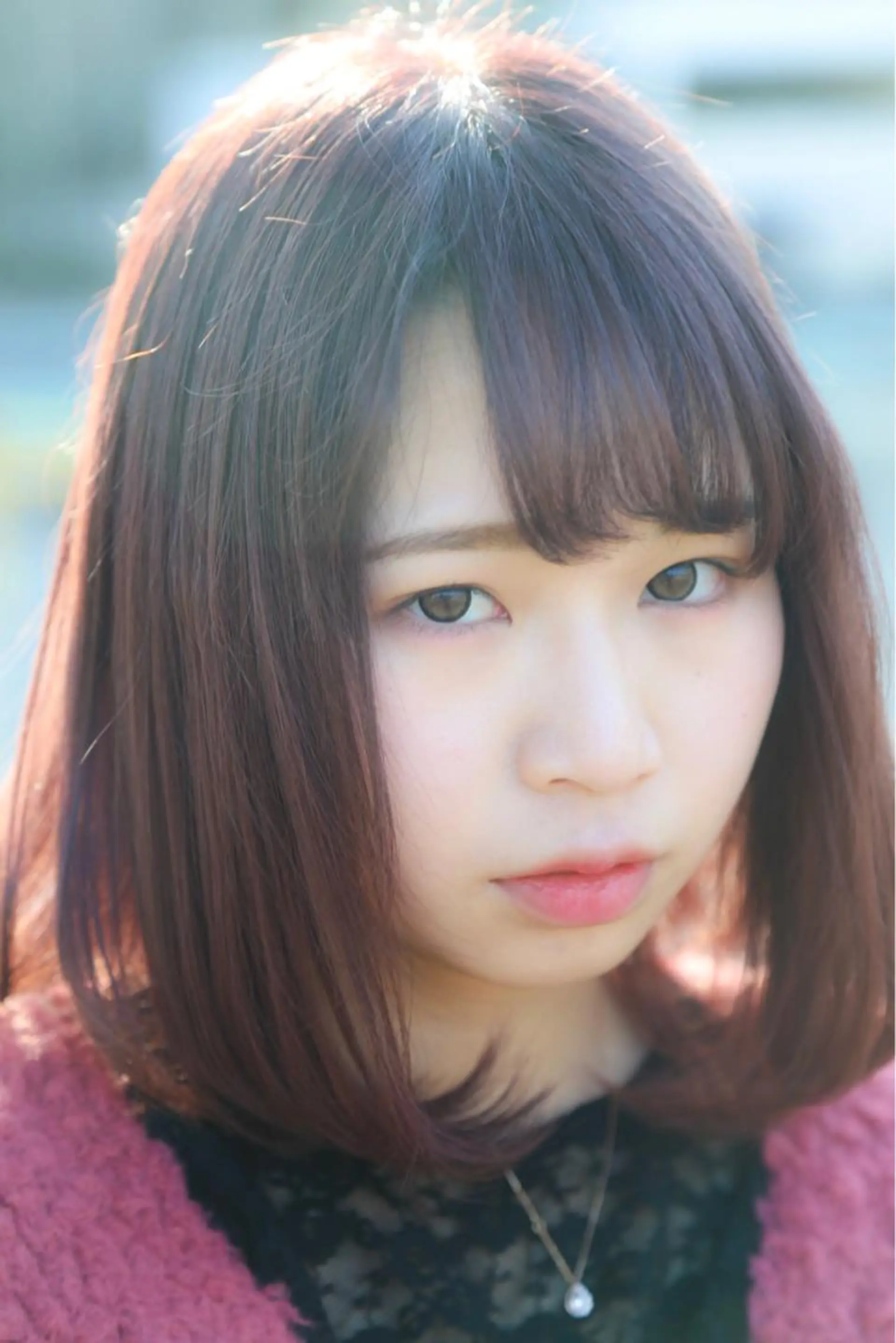 セミロング オーストヘアージジ所属・TAI透明カラー 柔らかい縮毛矯正のヘアスタイル