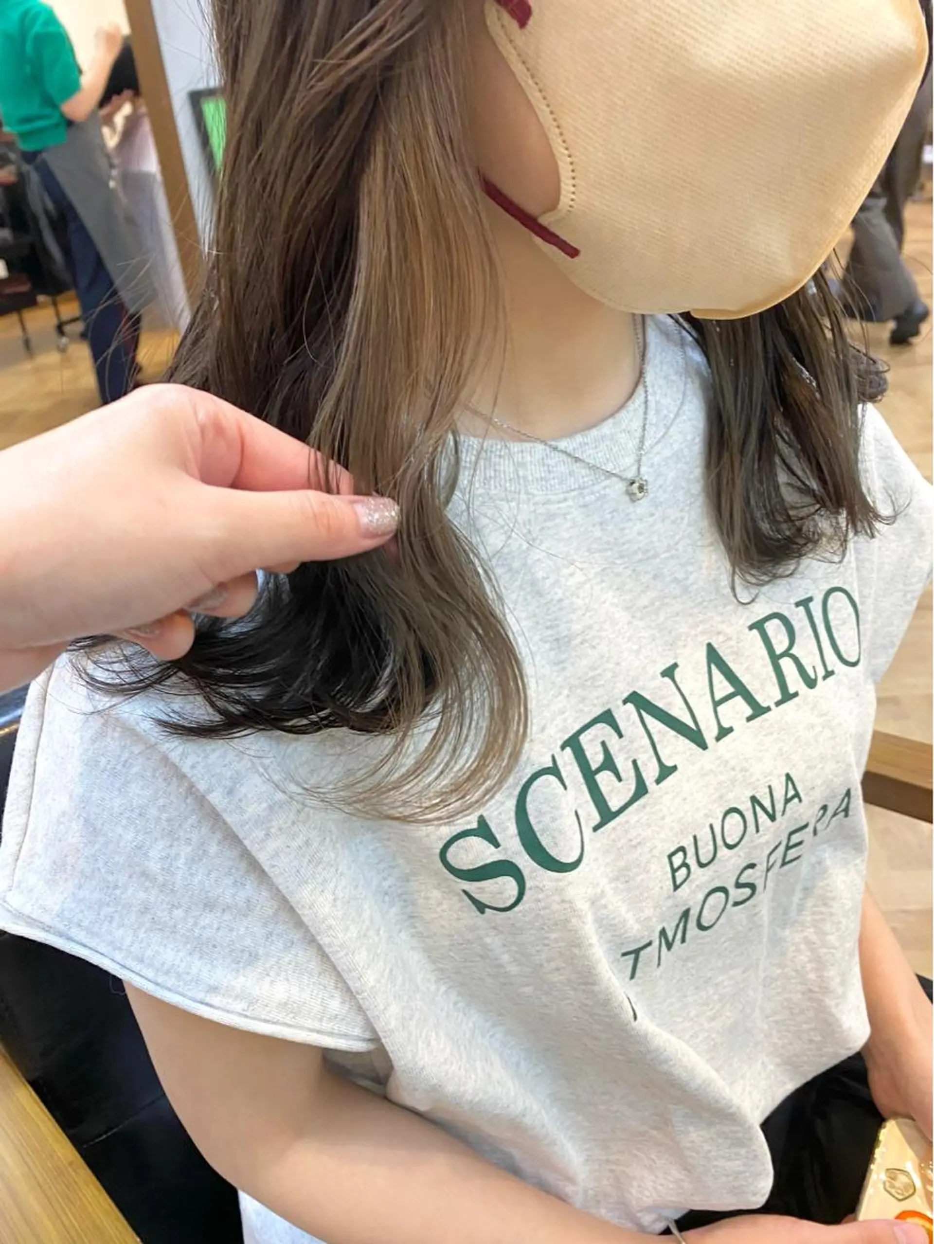 ミディアム カラー カット ヘアカラー トリートメント ハル🌸柔色/ ブリーチなし/艶髪のヘアスタイル