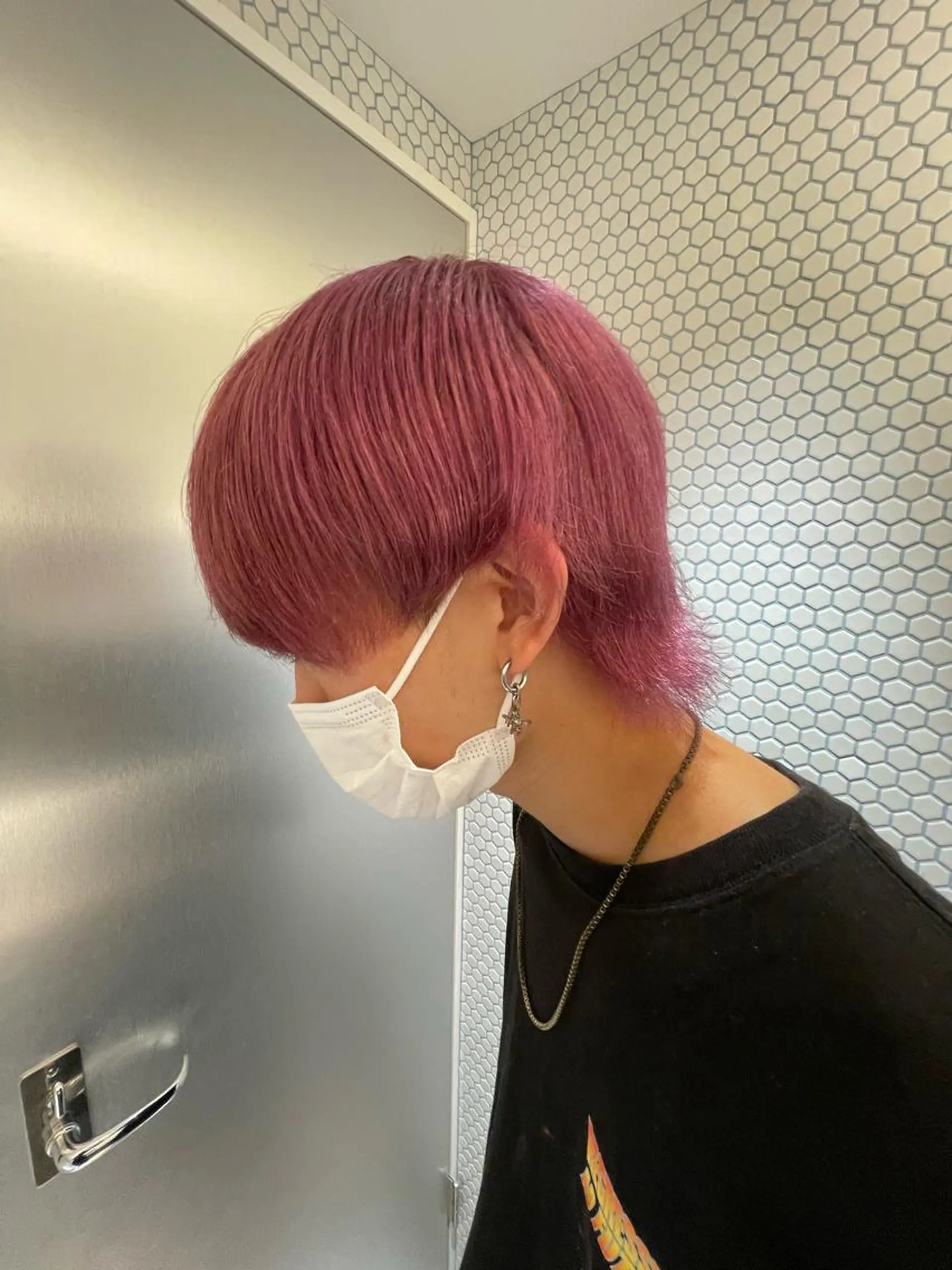 ショート カラー ピンクカラー cinq所属・ハイライトカラー ❤︎hirokoのヘアスタイル