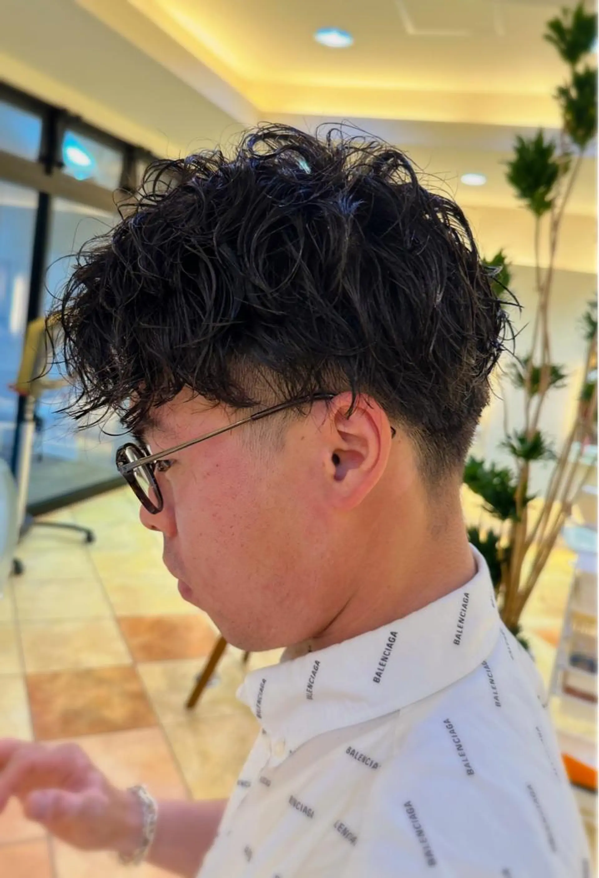 パーマ メンズ カット パーマ 小顔レイヤー💗 木村実樹のヘアスタイル