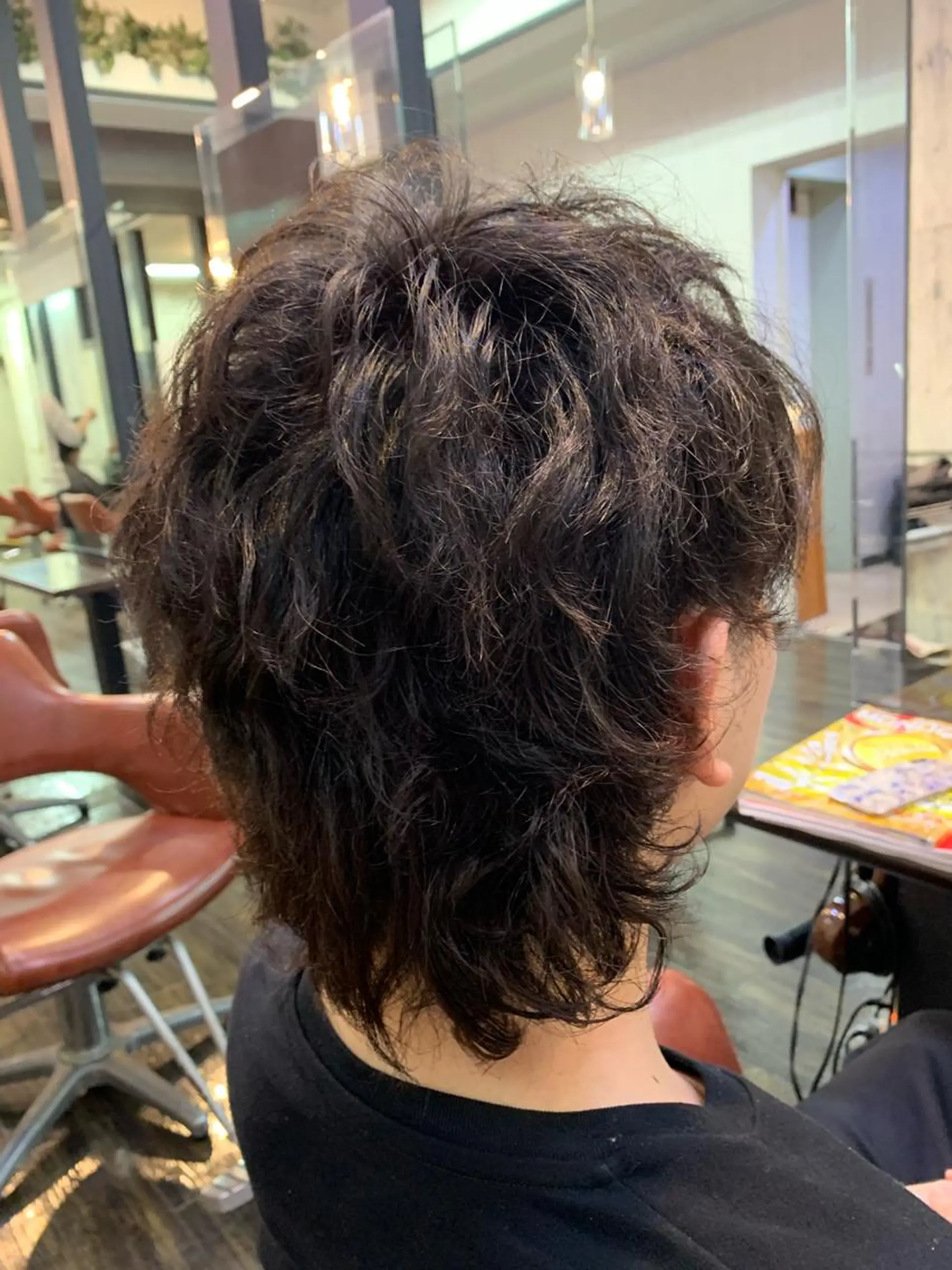 パーマ メンズ メンズパーマ メンズウルフカット ウルフカット カット パーマ 川野 賢のヘアスタイル