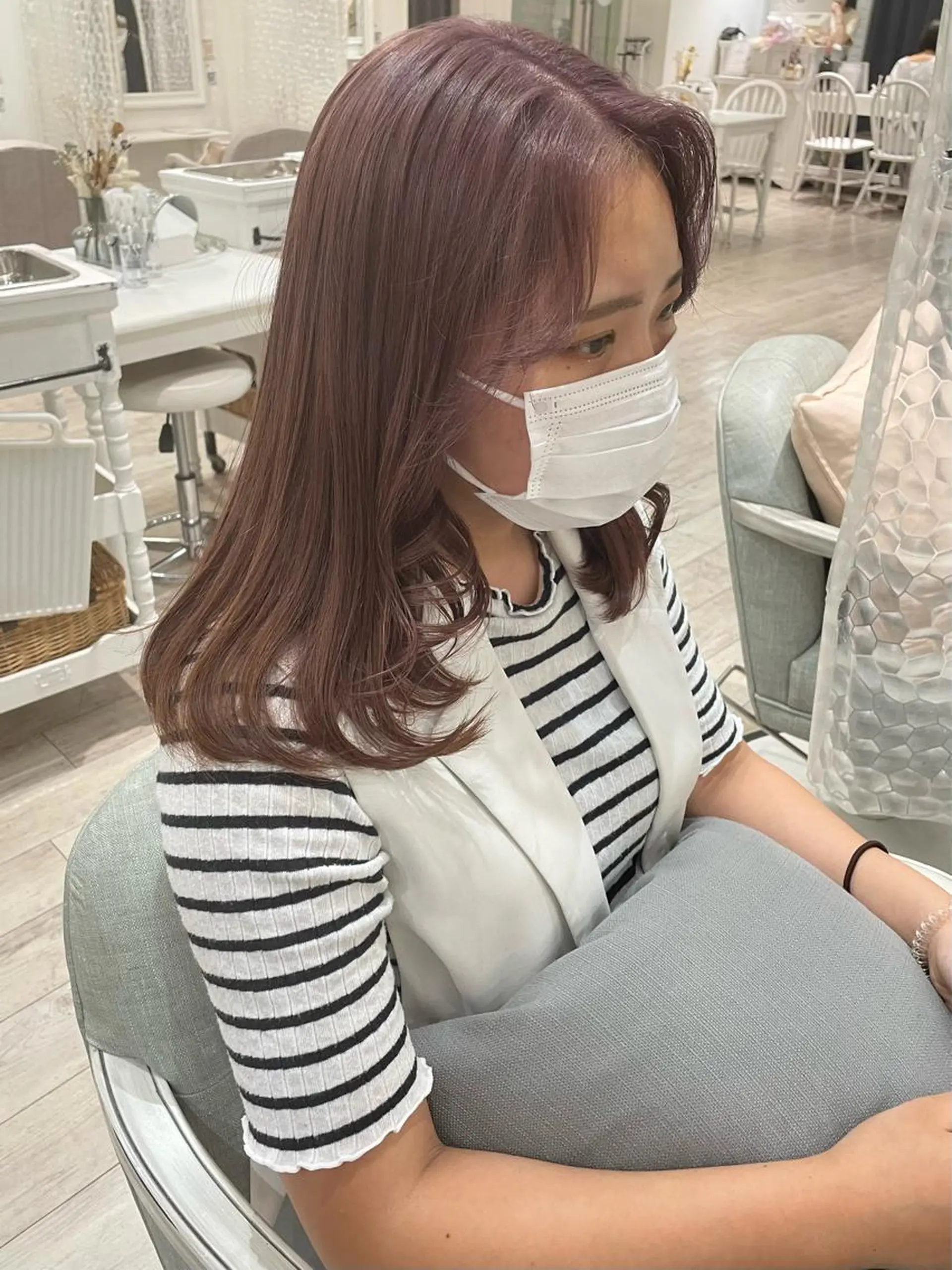 セミロング カラー miyu /大阪美容室のヘアスタイル