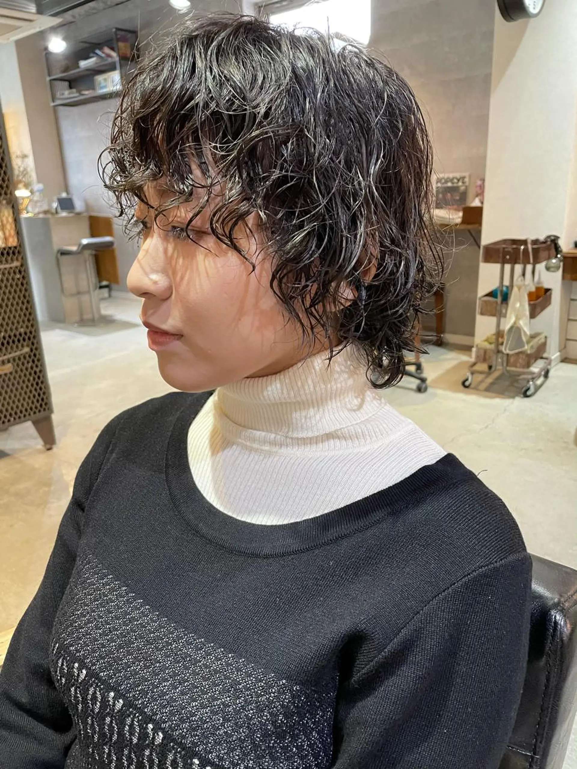 ショート カラー パーマ カット パーマ トリートメント メンズヘア/レイヤー /ボブ山内春輝のヘアスタイル