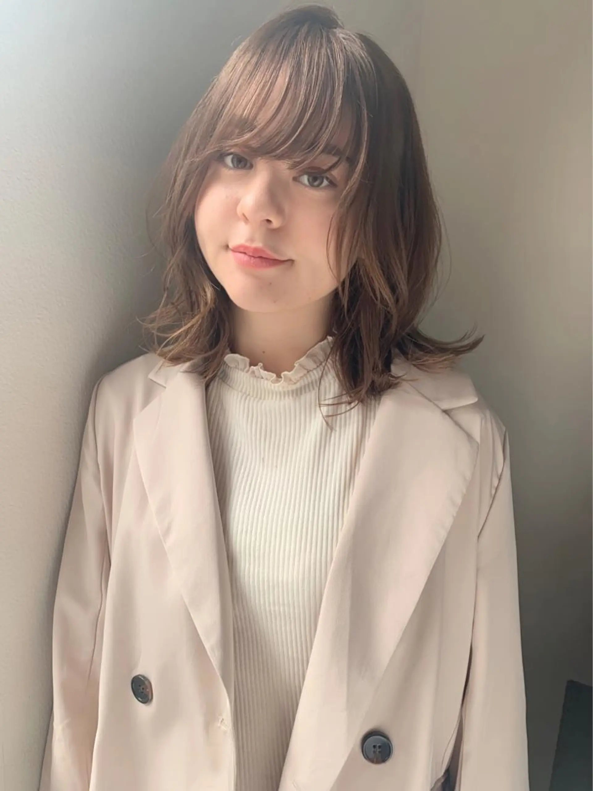 ミディアム カラー パーマ ボブ くびれヘア 外ハネヘア 髪質改善カラー☆ ヘアアレンジmiyuのヘアスタイル