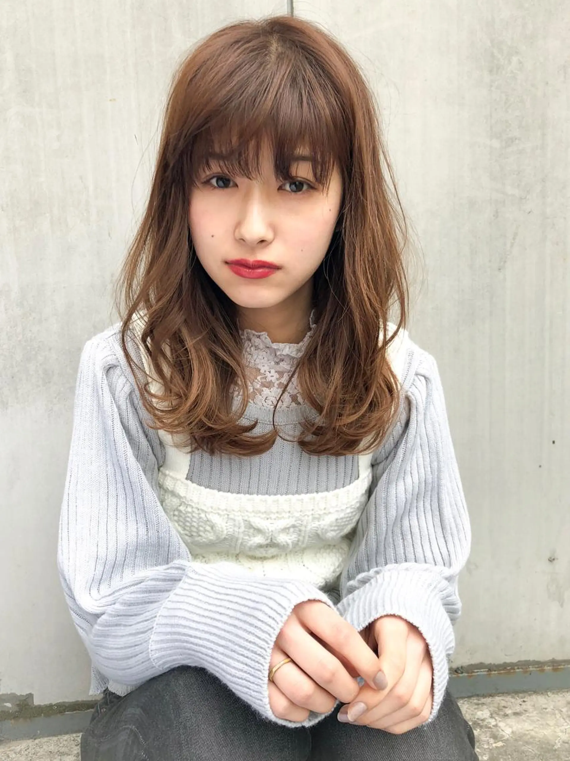 セミロング gite カワムラナオキのヘアスタイル