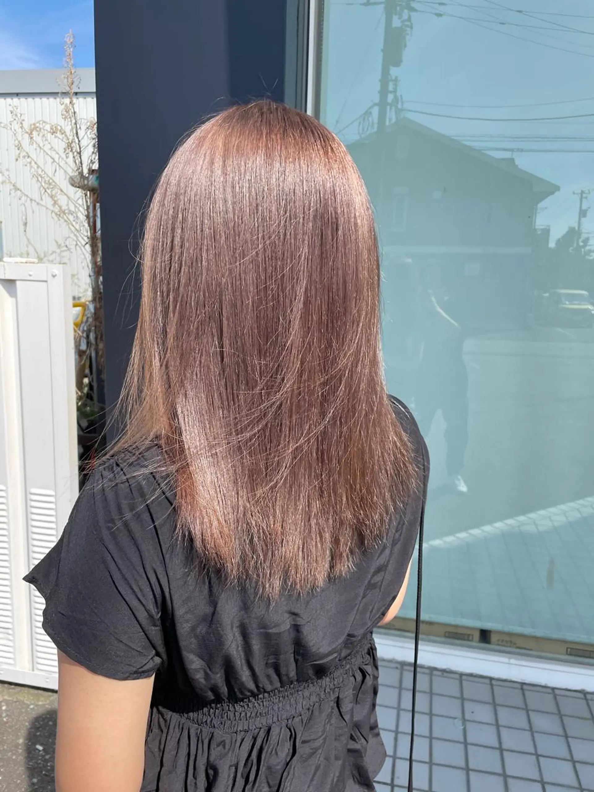 ミディアム ヘアカラー 岡本 健秀のヘアスタイル