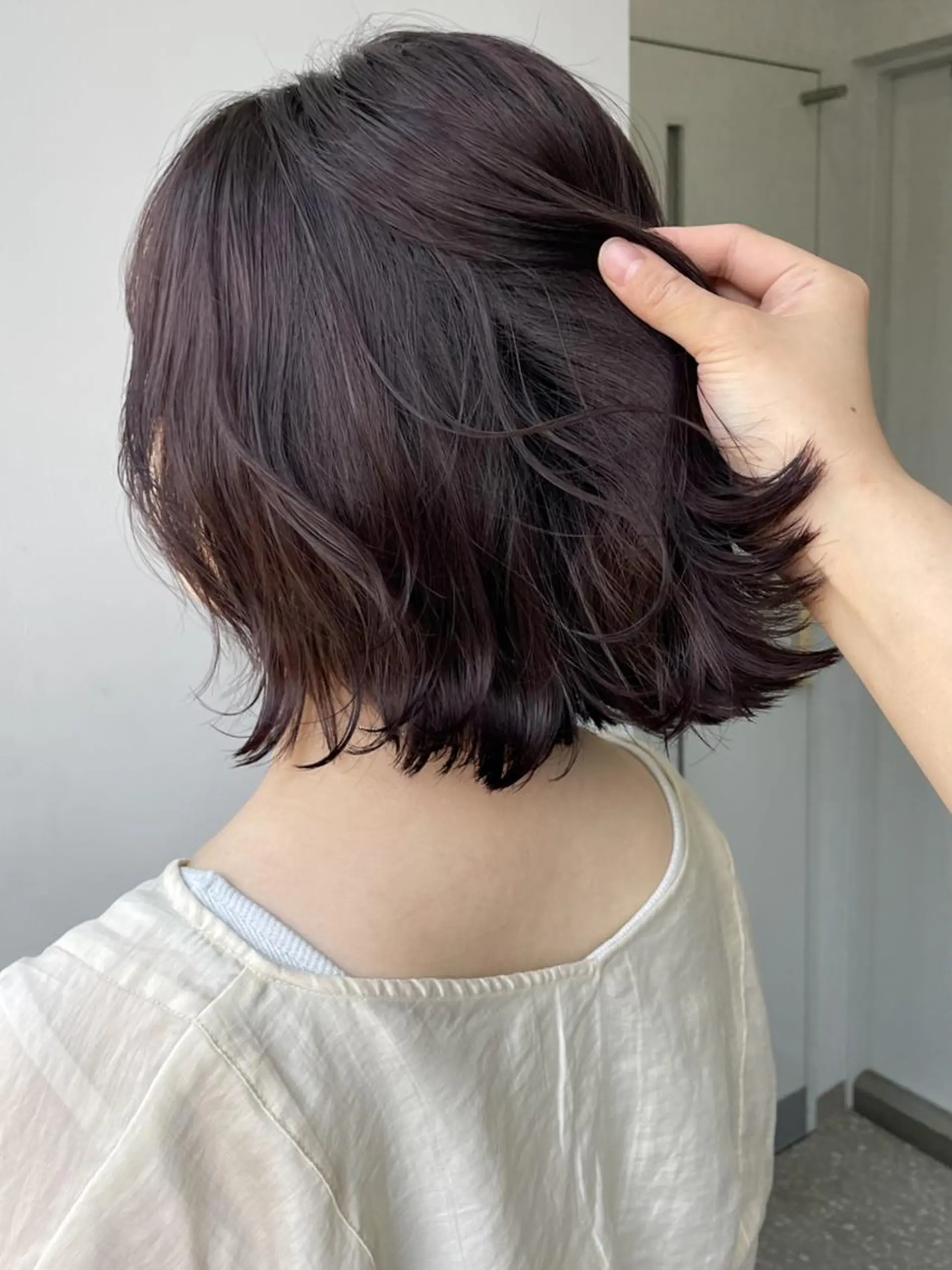 ショート カラー ピンクカラー ボブ ミラーボール アカデミー枠のヘアスタイル