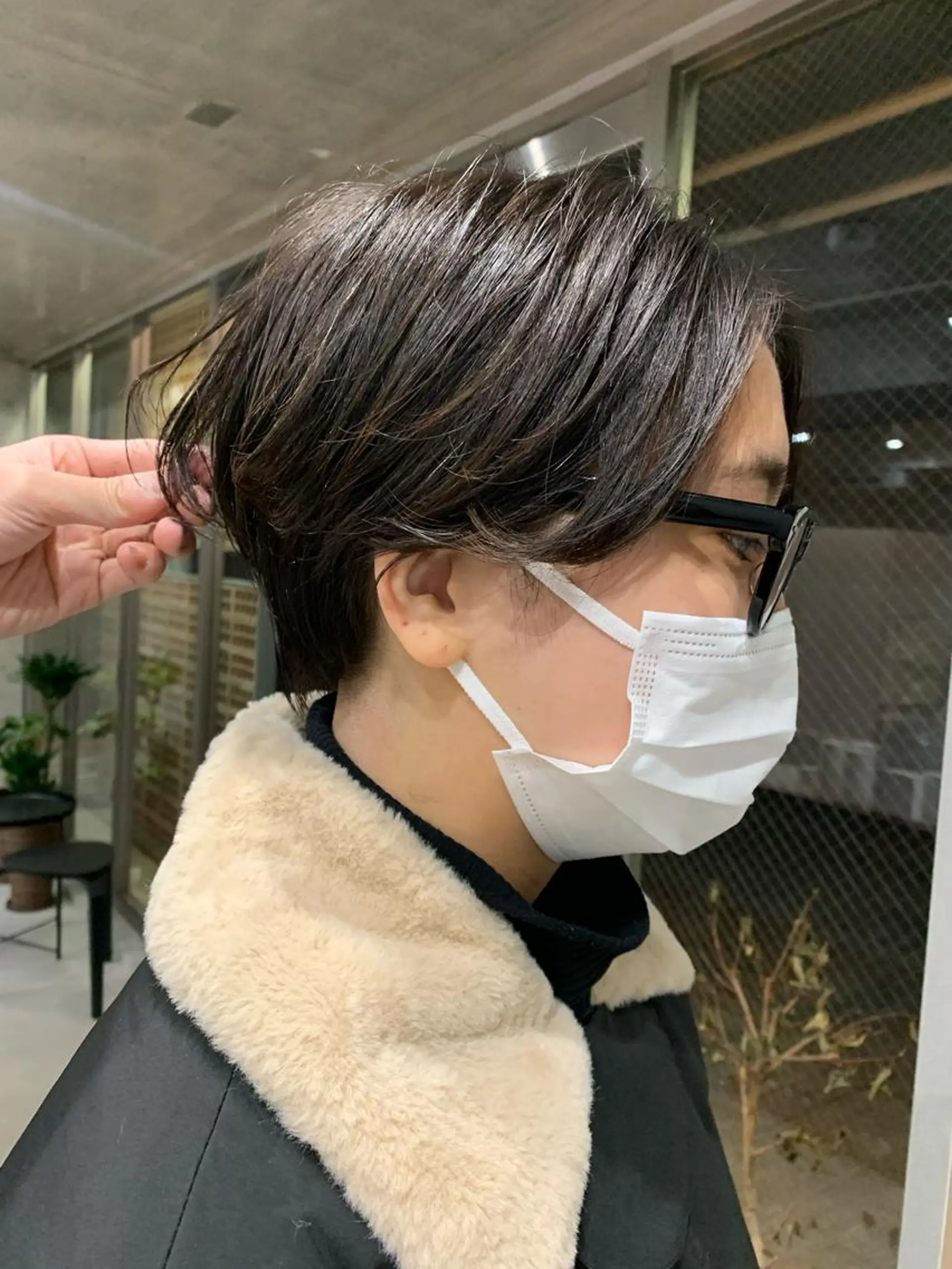 ショート カラー ボブパーマコテ巻き風 パーマNo1深江秀平のヘアスタイル