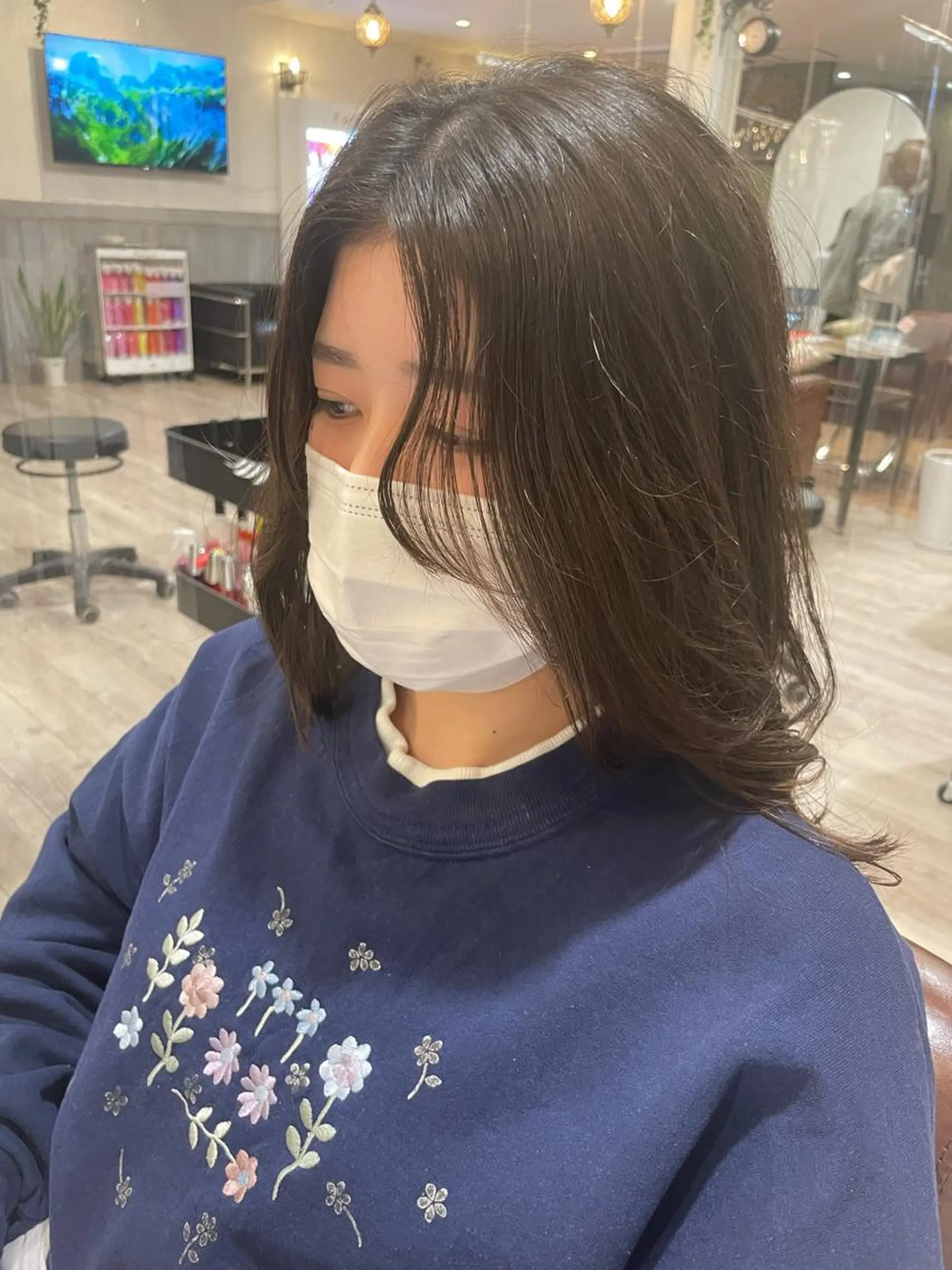 ロング パーマ 🤍MIDUKI🤍 韓国風レイヤーカットのヘアスタイル