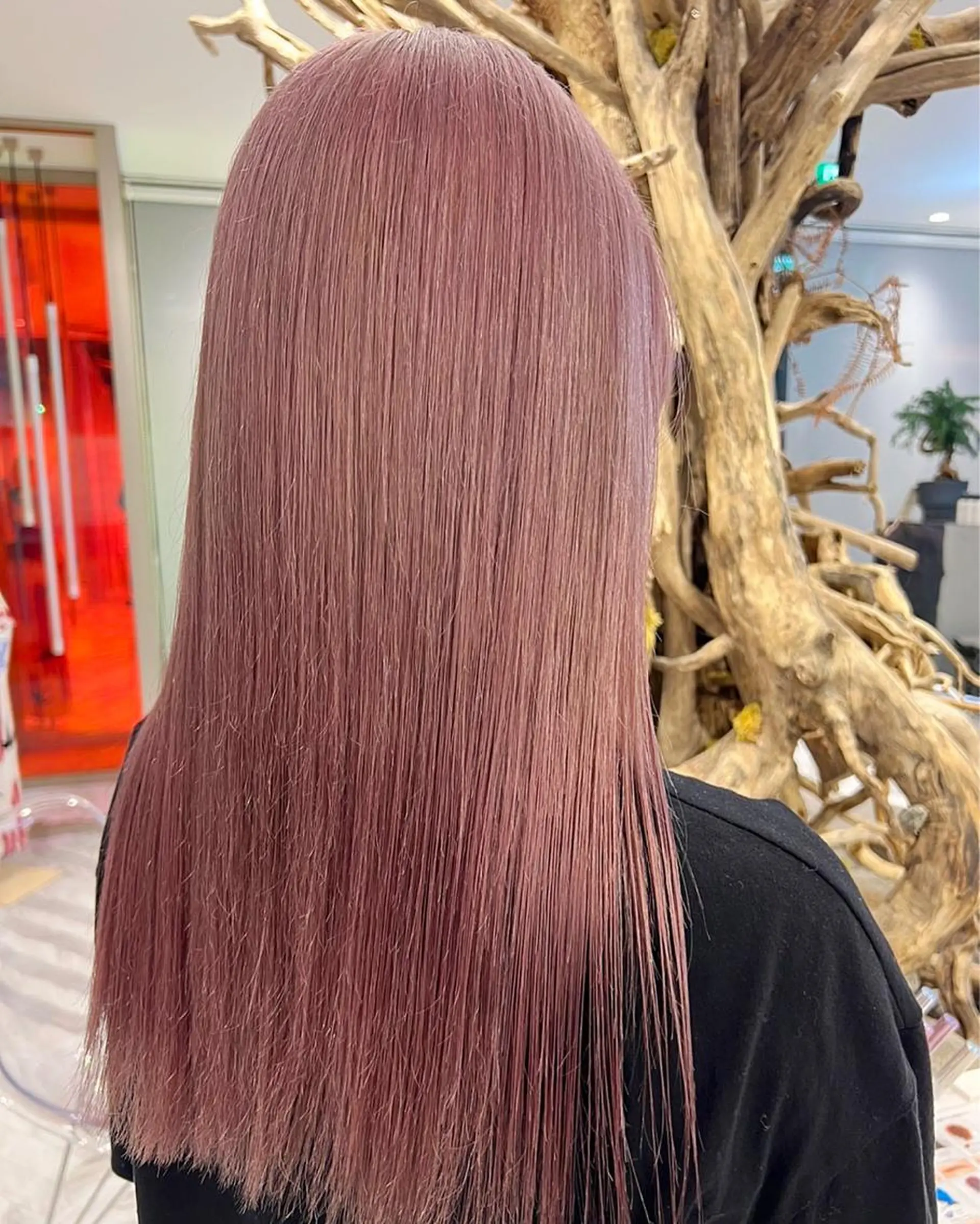 ロング カラー ヘアアレンジ ピンクカラー ヘアカラー トリートメント mai🤍縮毛酸性ス トレート/アイリストのヘアスタイル