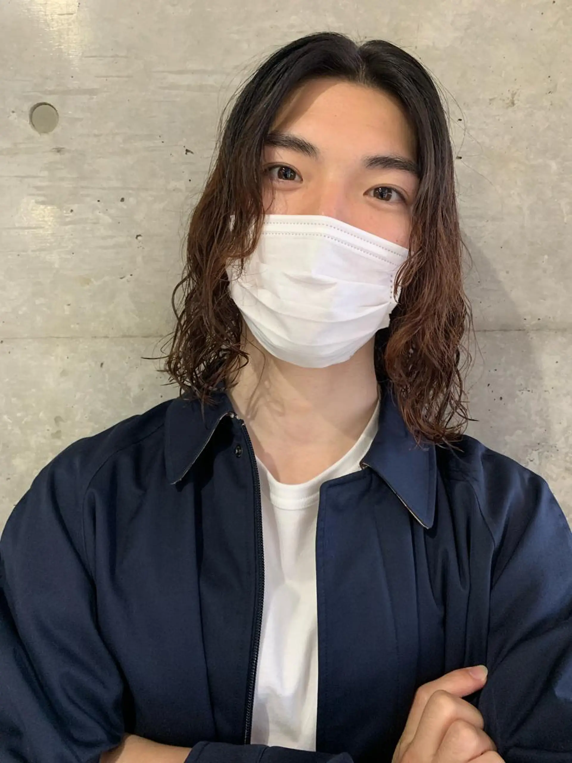 ミディアム パーマ ボブパーマコテ巻き風 パーマNo1深江秀平のヘアスタイル