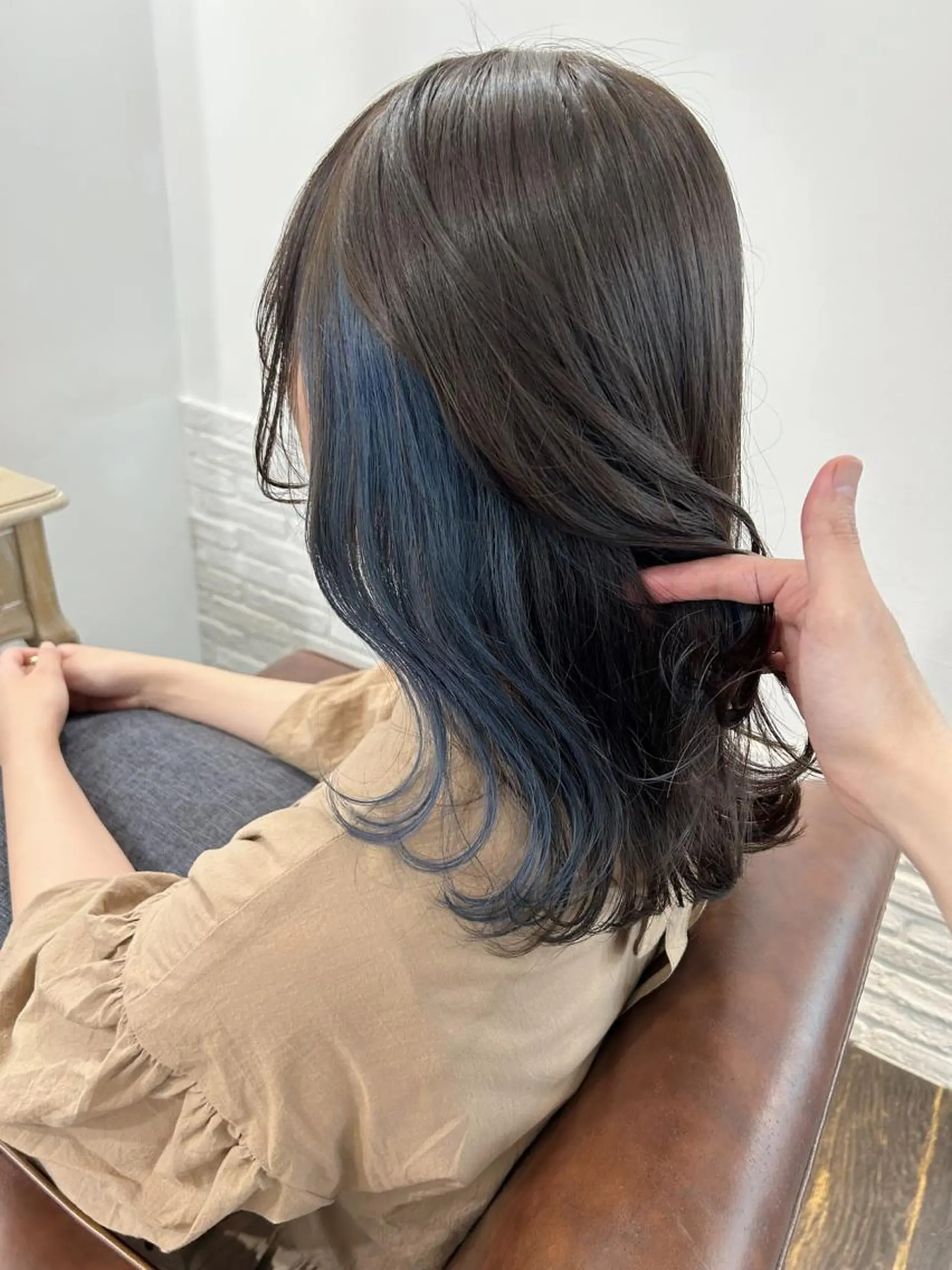 ミディアム ヘアカラー 田中 優のヘアスタイル