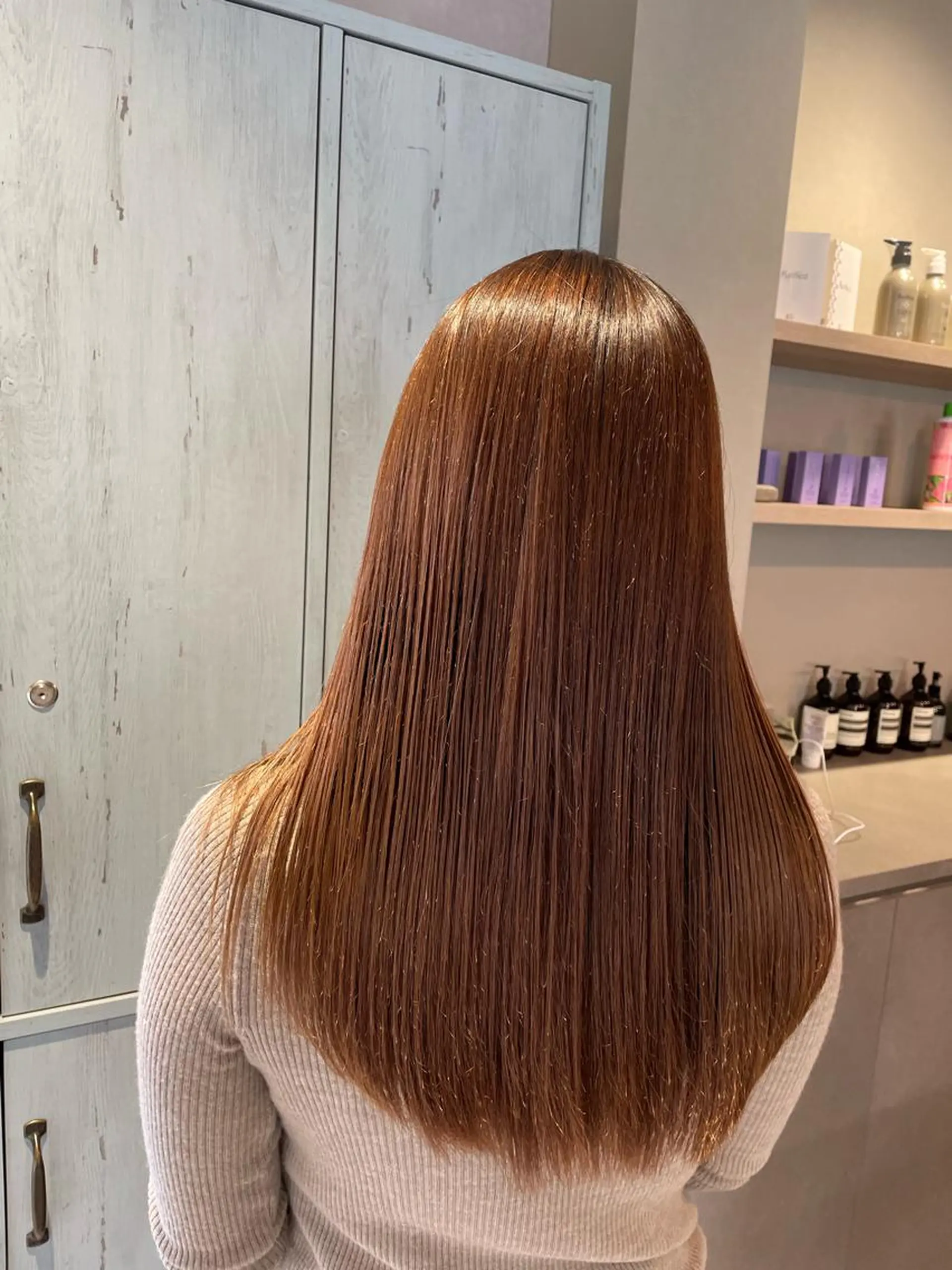 ロング ボブ エギョモリ 外国人風カラー ハイライト 髪質改善 韓国風/オシャレ /縮毛矯正/滝口琴未のヘアスタイル