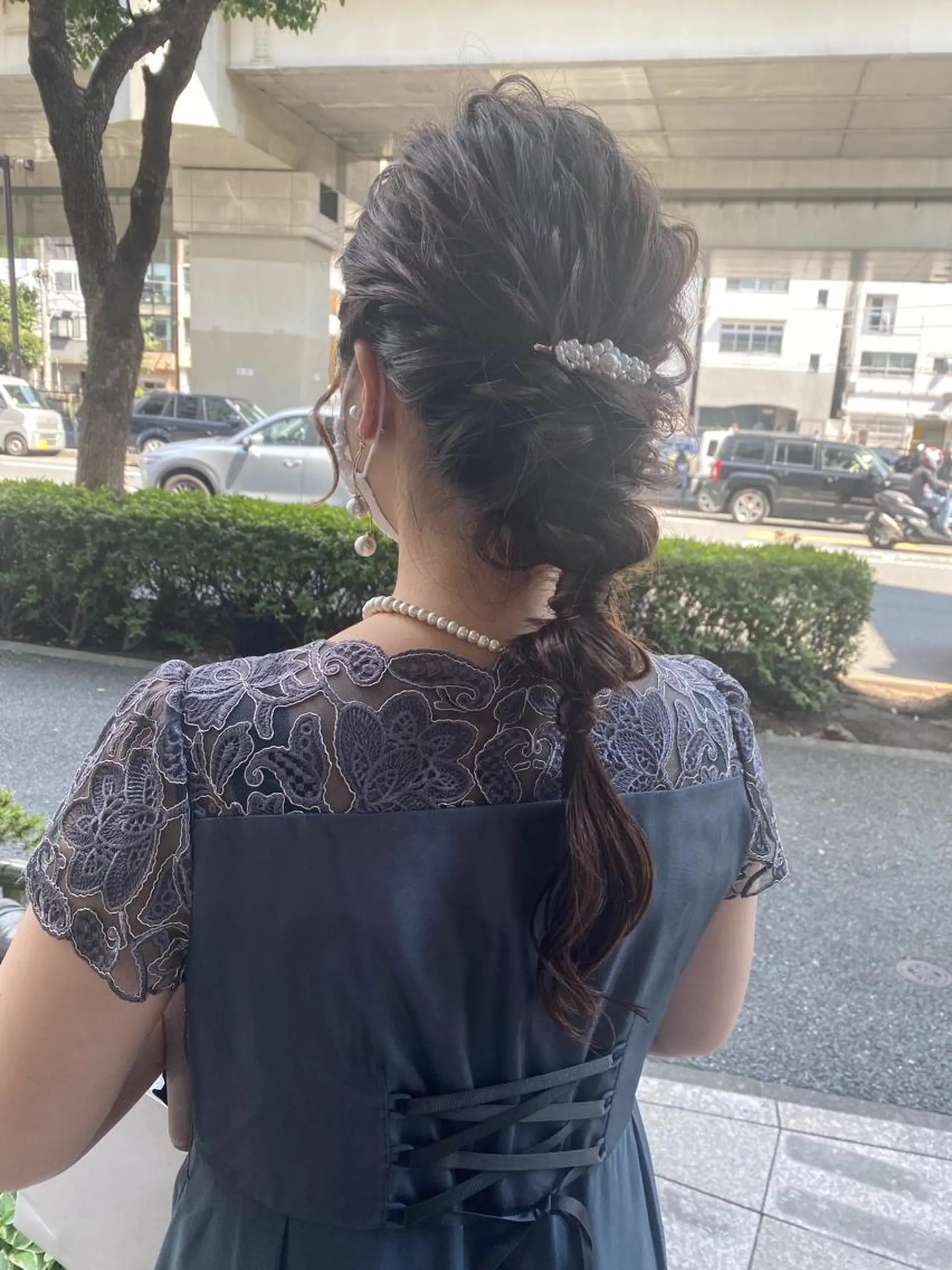 ロング ヘアアレンジ モモカ/ハイトーン /バレイヤージュのヘアスタイル