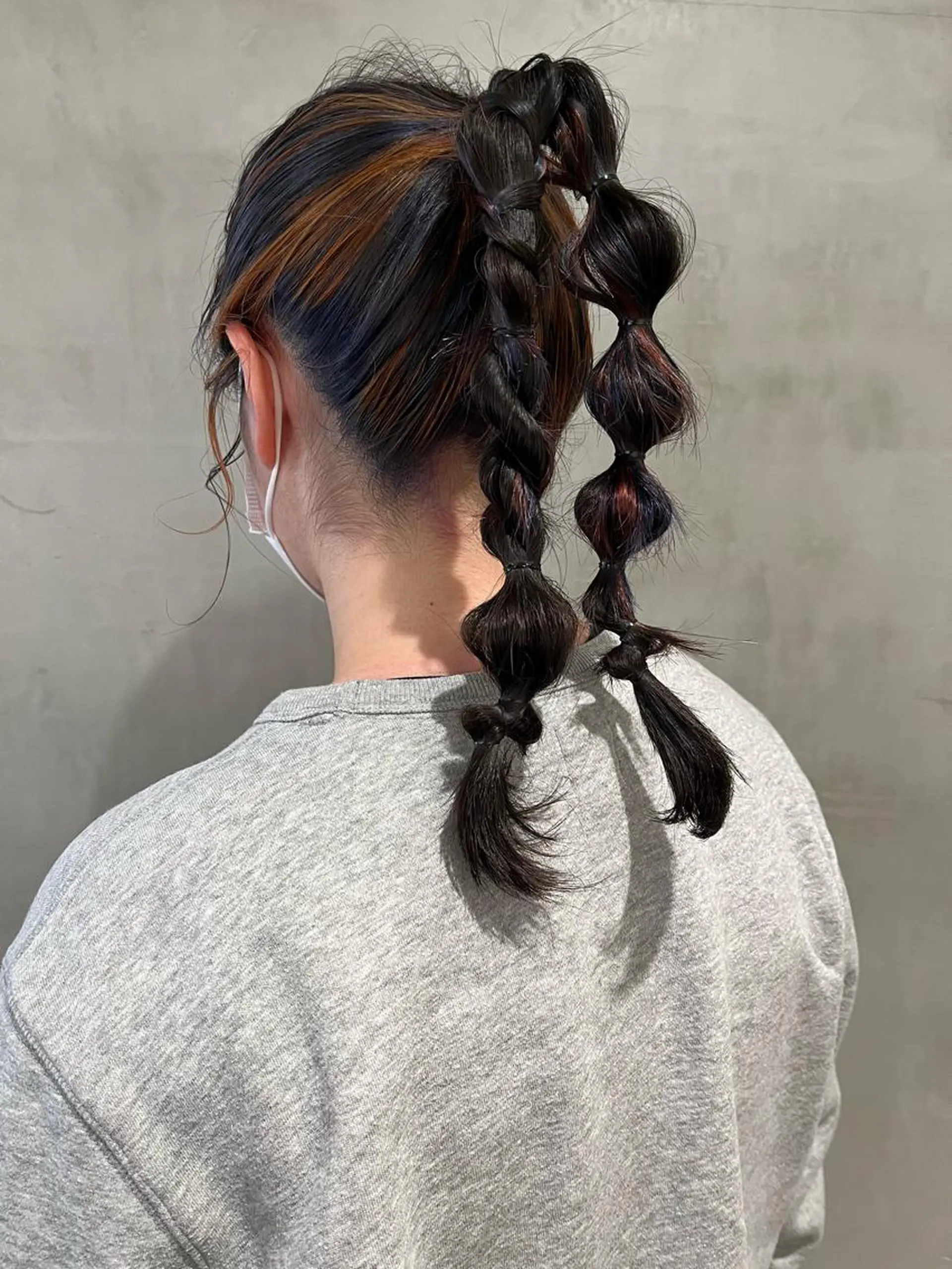 ロング カラー ヘアアレンジ オレンジ 顔まわり/暖色 可愛い特化🎀ゆうなのヘアスタイル