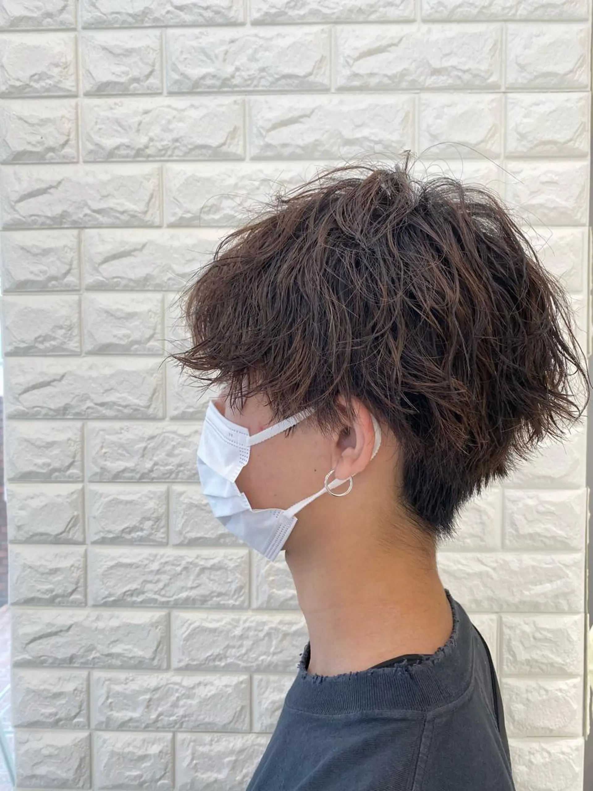 パーマ 韓国ヘア レイヤーカットのヘアスタイル