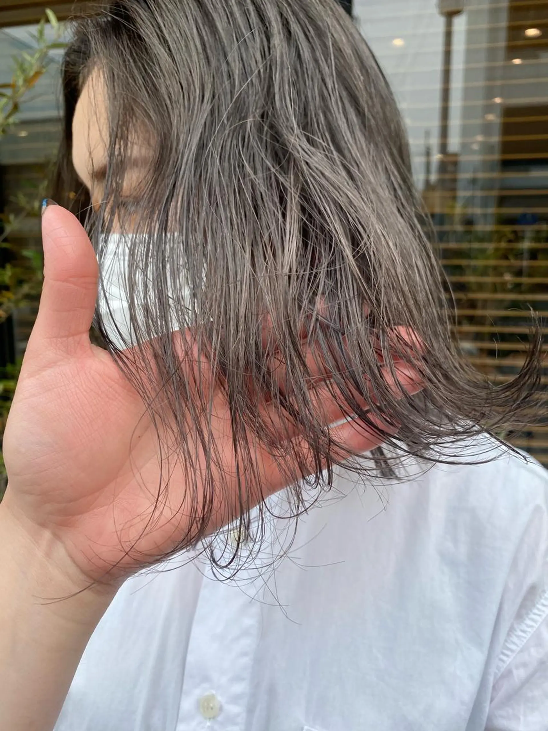 ミディアム カラー ヘアアレンジ グレージュ ヘアカラー トリートメント ヘッドスパ パーマ指名No1 /namiのヘアスタイル