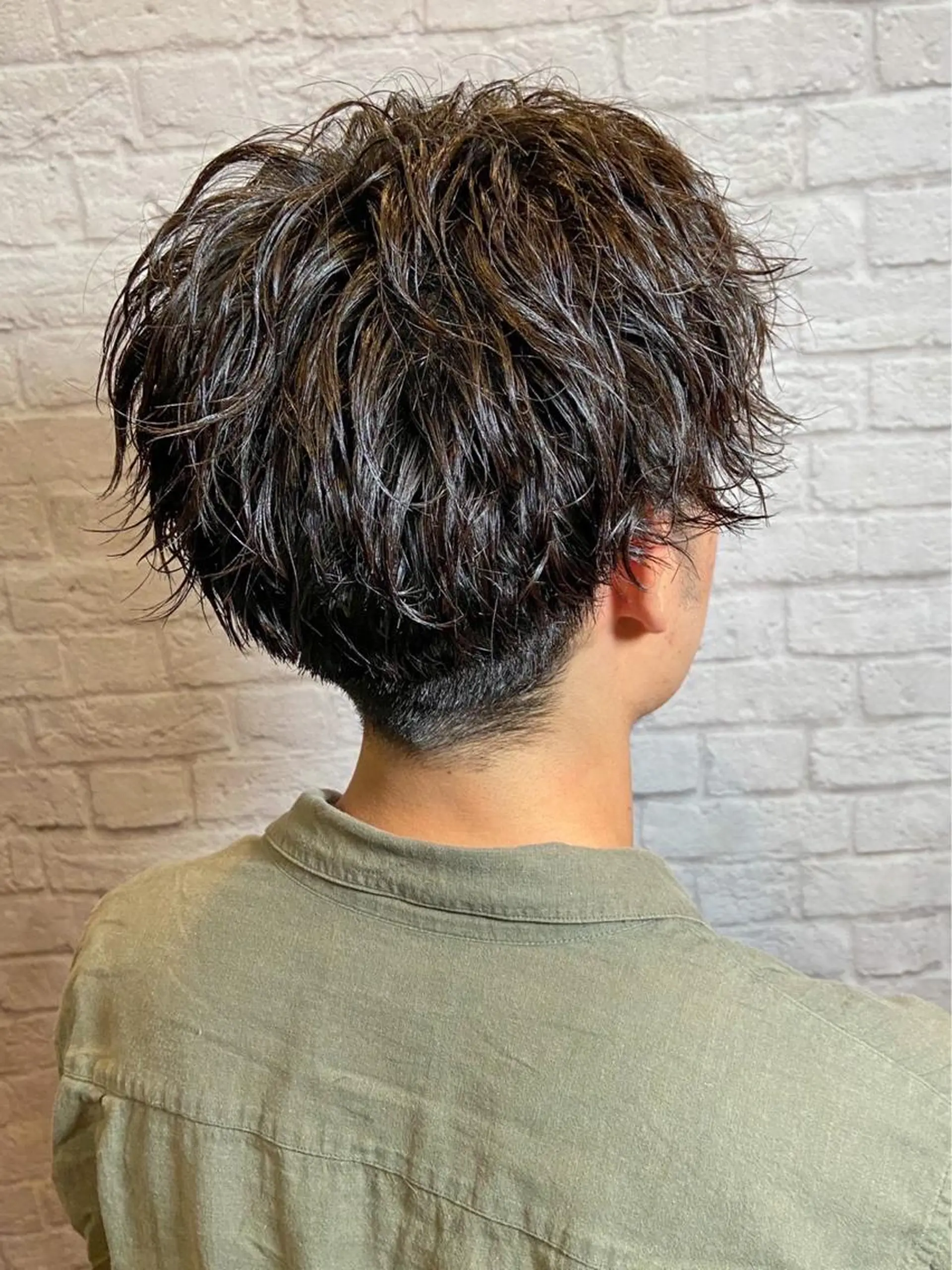 ショート パーマ メンズ カット パーマ 💈メンズ特化 副店長松浦一聖💈のヘアスタイル