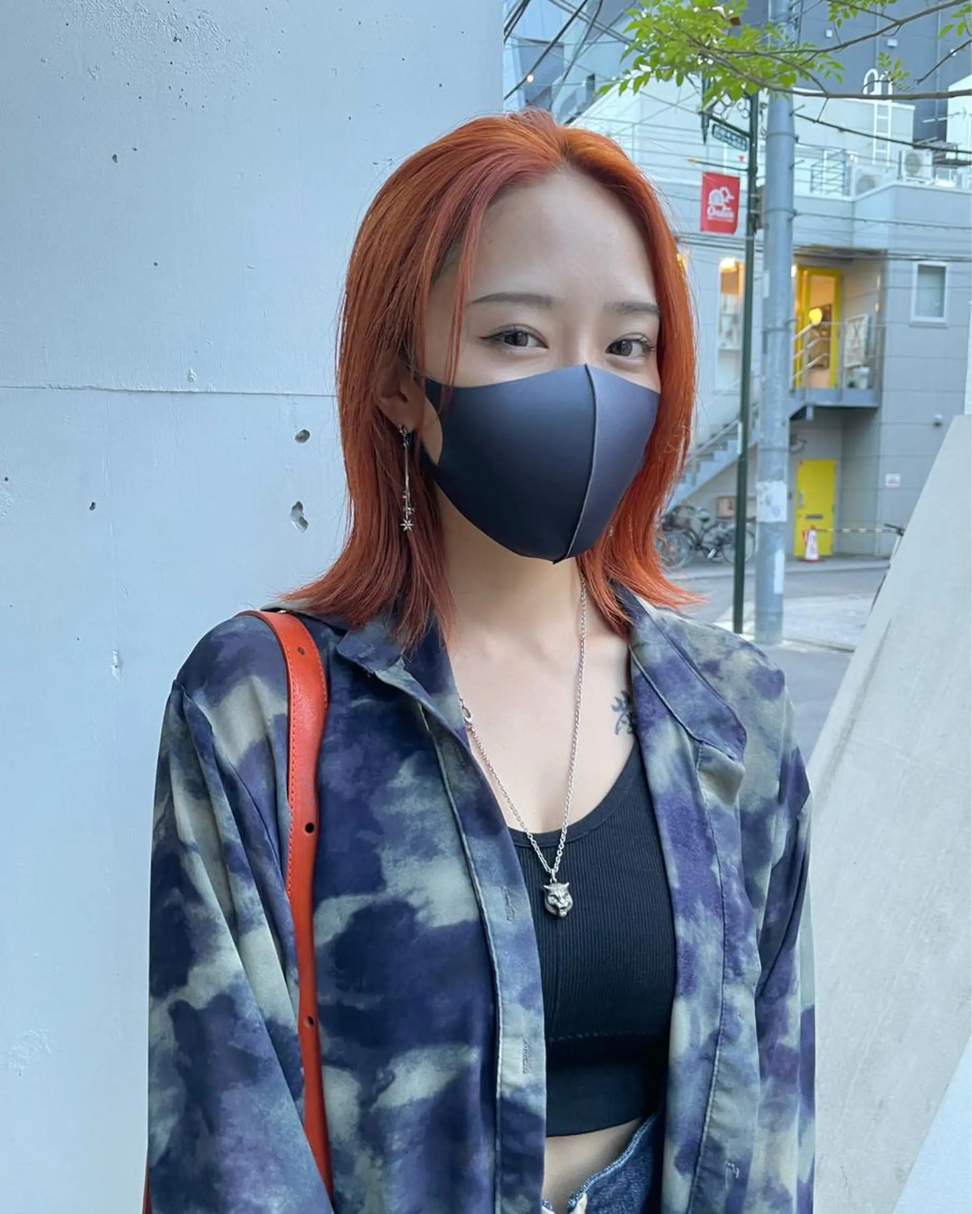 セミロング カラー ヘアアレンジ 小顔レイヤー×コンパ クトボブ/林隆平のヘアスタイル