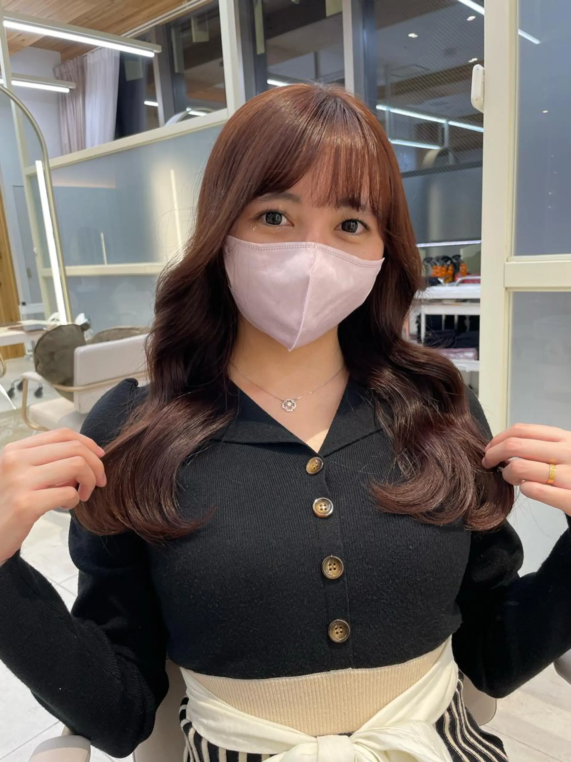 ロング カラー カット ヘアカラー トリートメント 顔周り/透明感カラー /韓国ヘア/TAKUのヘアスタイル