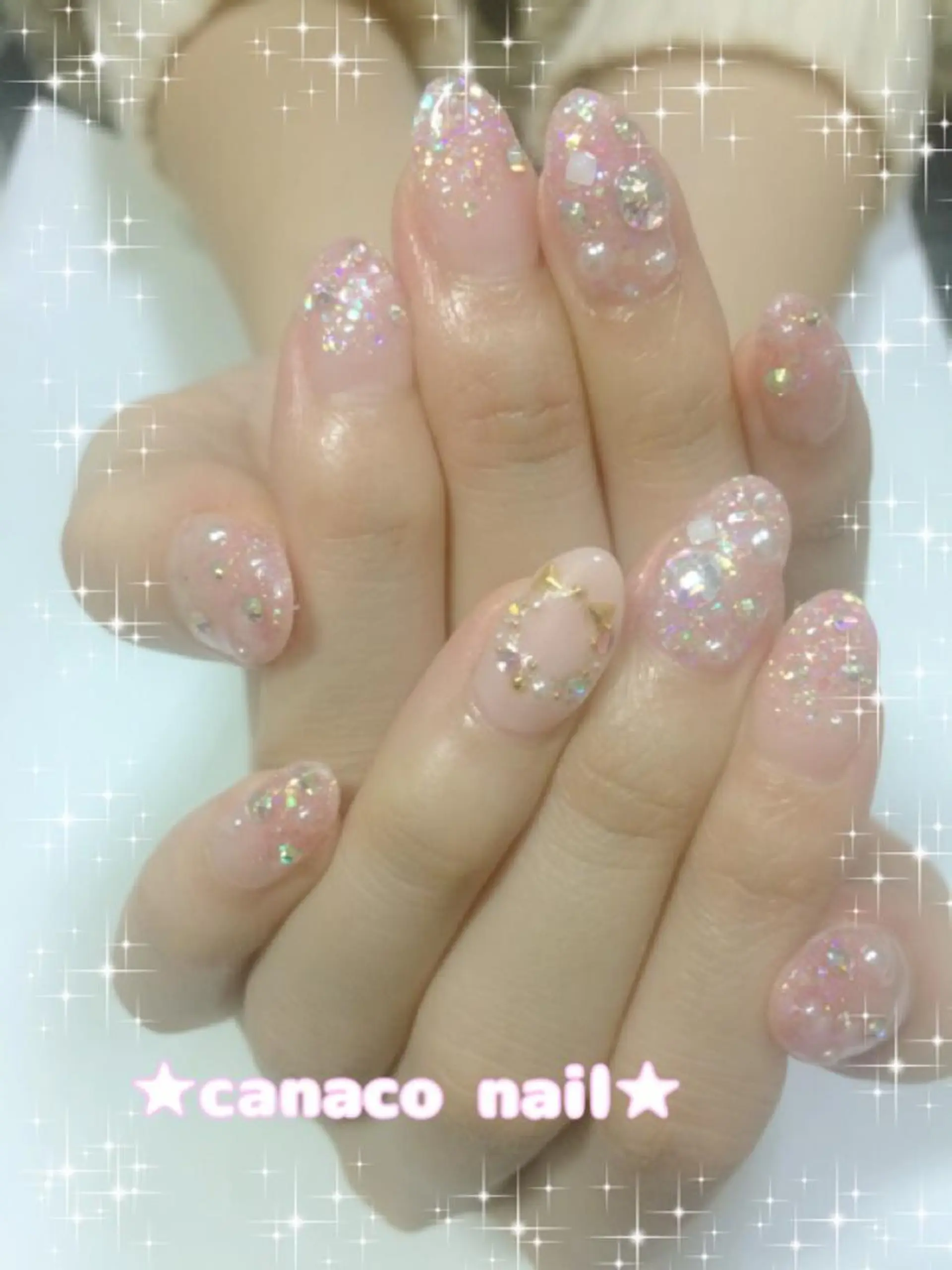 ネイル アートネイル ジェルネイル パラジェル ストーンネイル ハンドネイル ハンドケア Felice所属・ベテランネイル cnc  nailのネイルデザイン