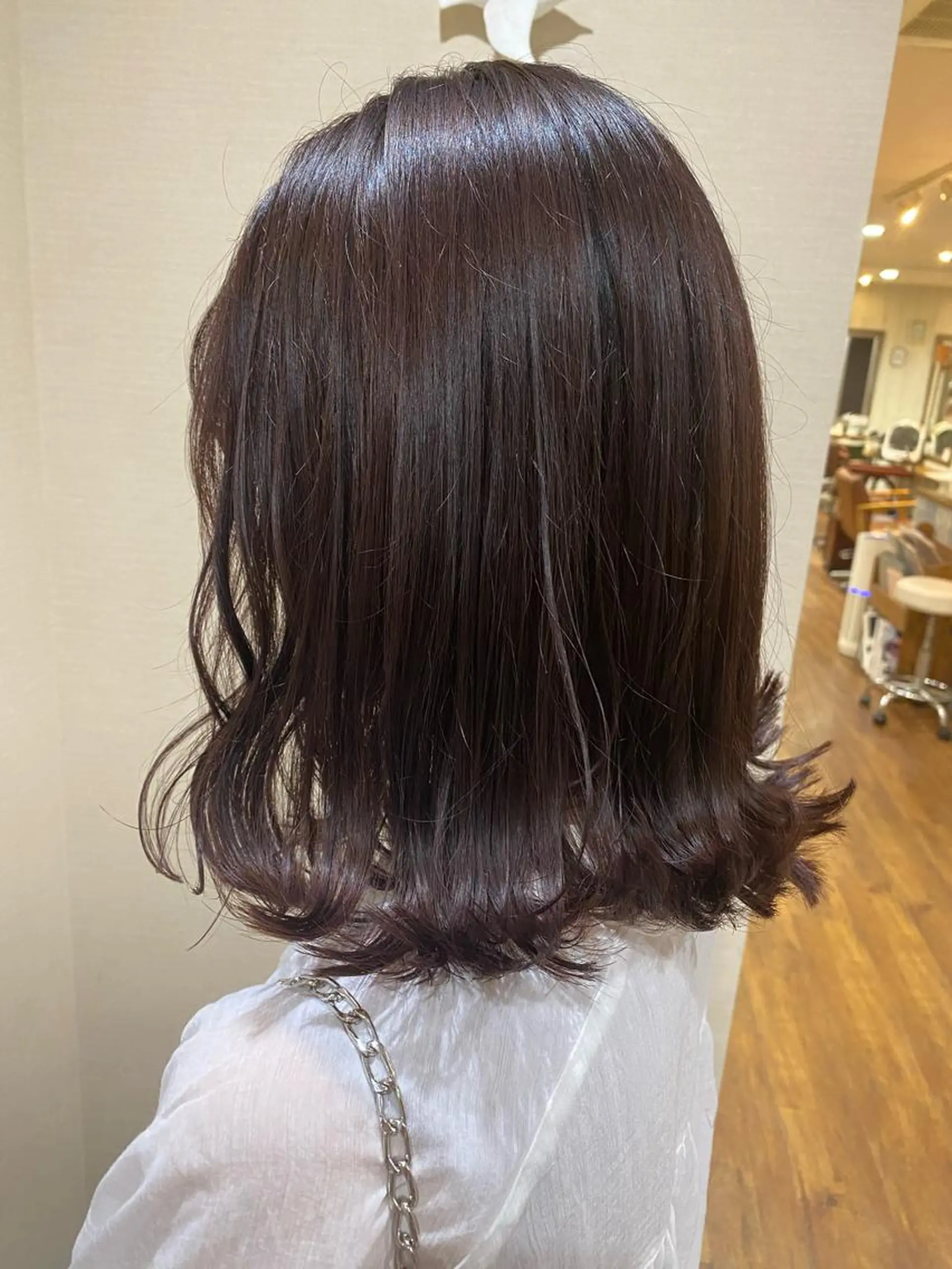 ミディアム カラー ベージュ/アレンジ /横浜/杉本千夏のヘアスタイル