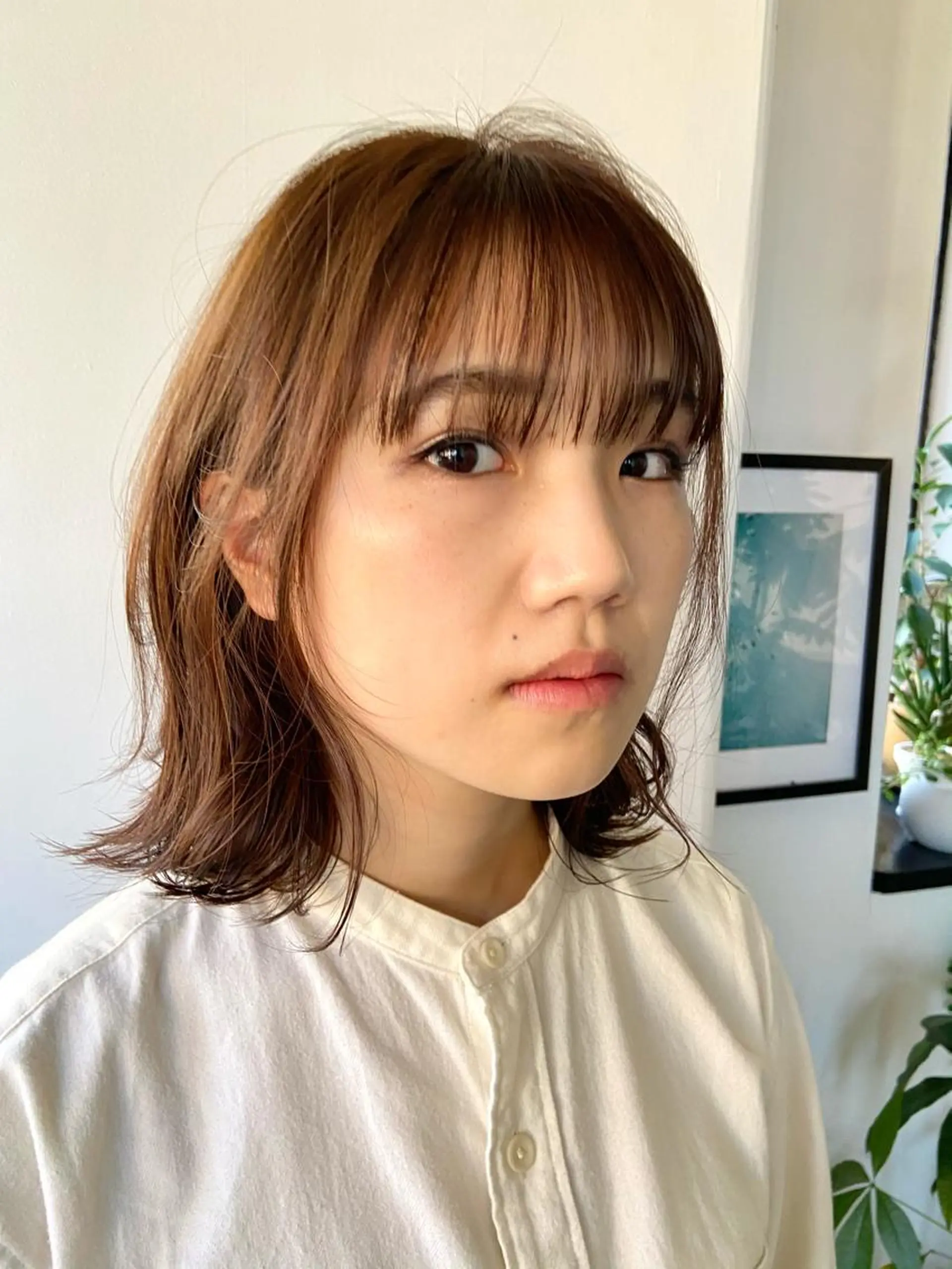 ショート カラー ヘアアレンジ ボブ 外ハネヘア カット 田中 あやなのヘアスタイル