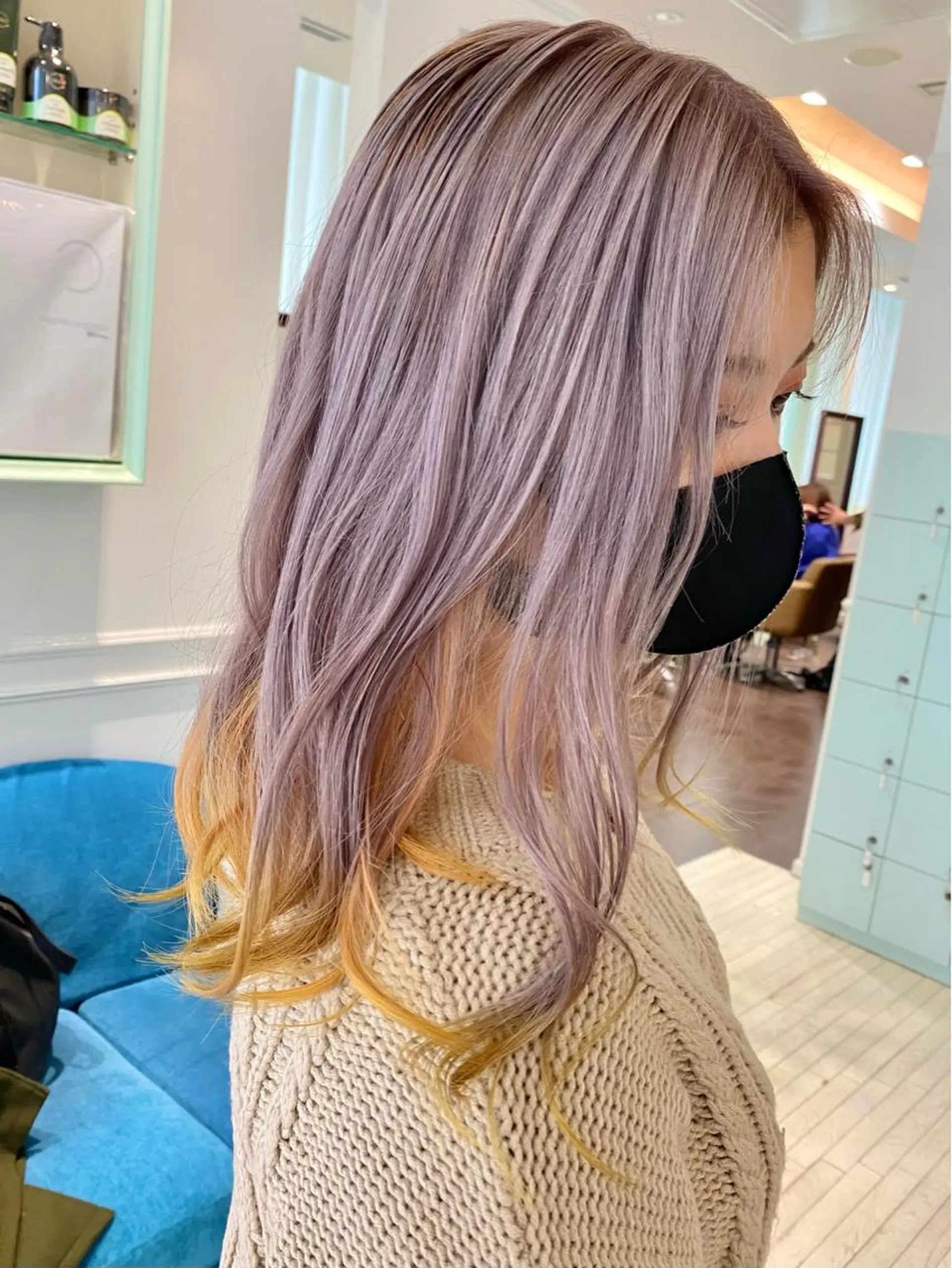 ロング カラー デザインカラー トリートメント Re:ta Hair 飯田淳平のヘアスタイル