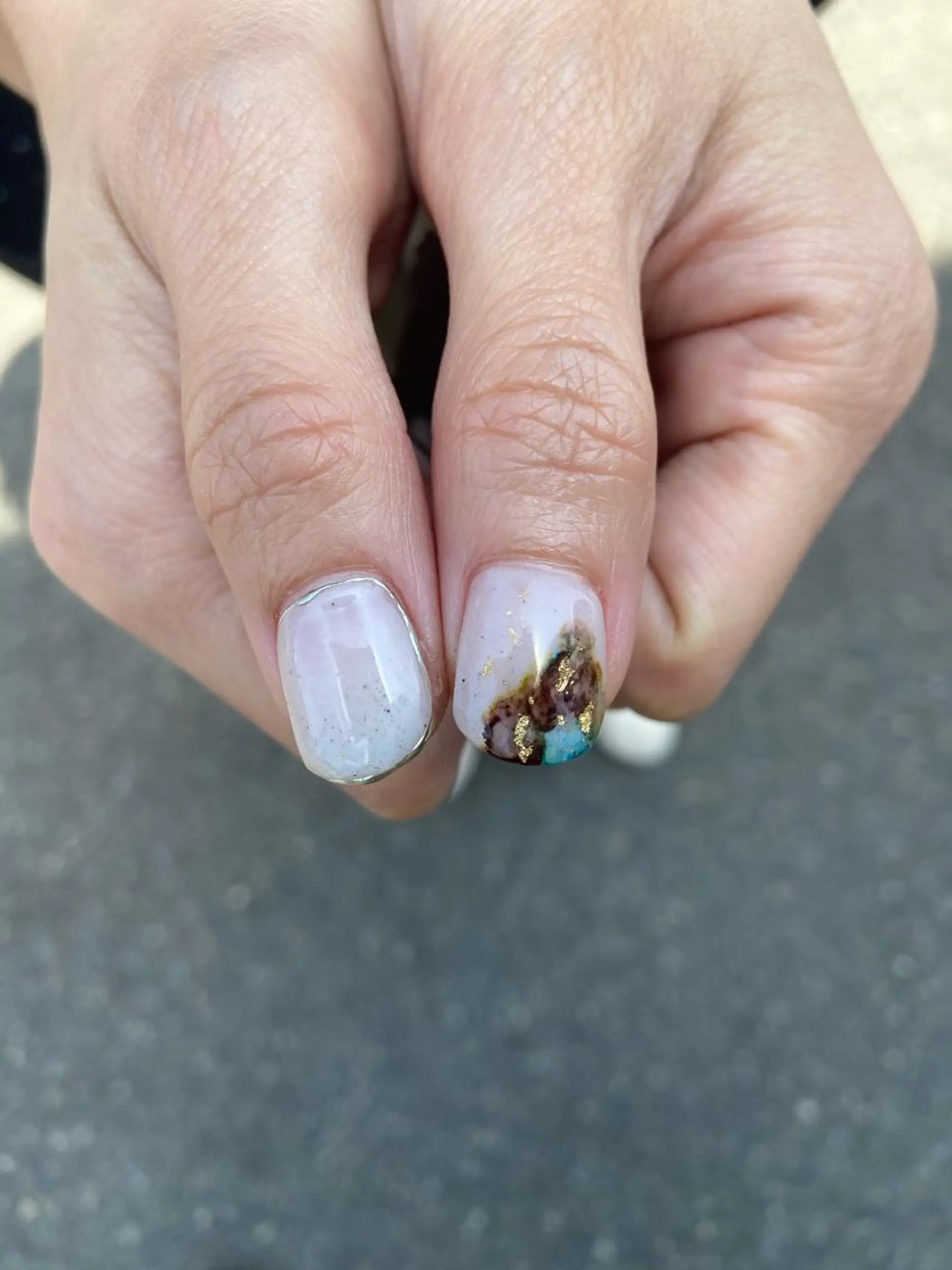 ネイル アートネイル ジェルネイル ミラーネイル ニュアンスネイル ショートネイル . unffのネイルデザイン