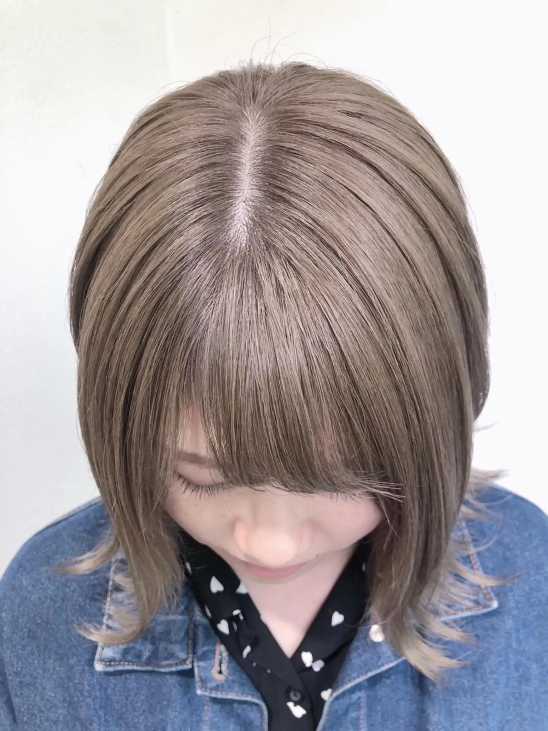ショート カラー 切りっぱなしボブ ボブ カット ヘアカラー トリートメント GiseL天神カラー 髪質改善/ブリーチのヘアスタイル