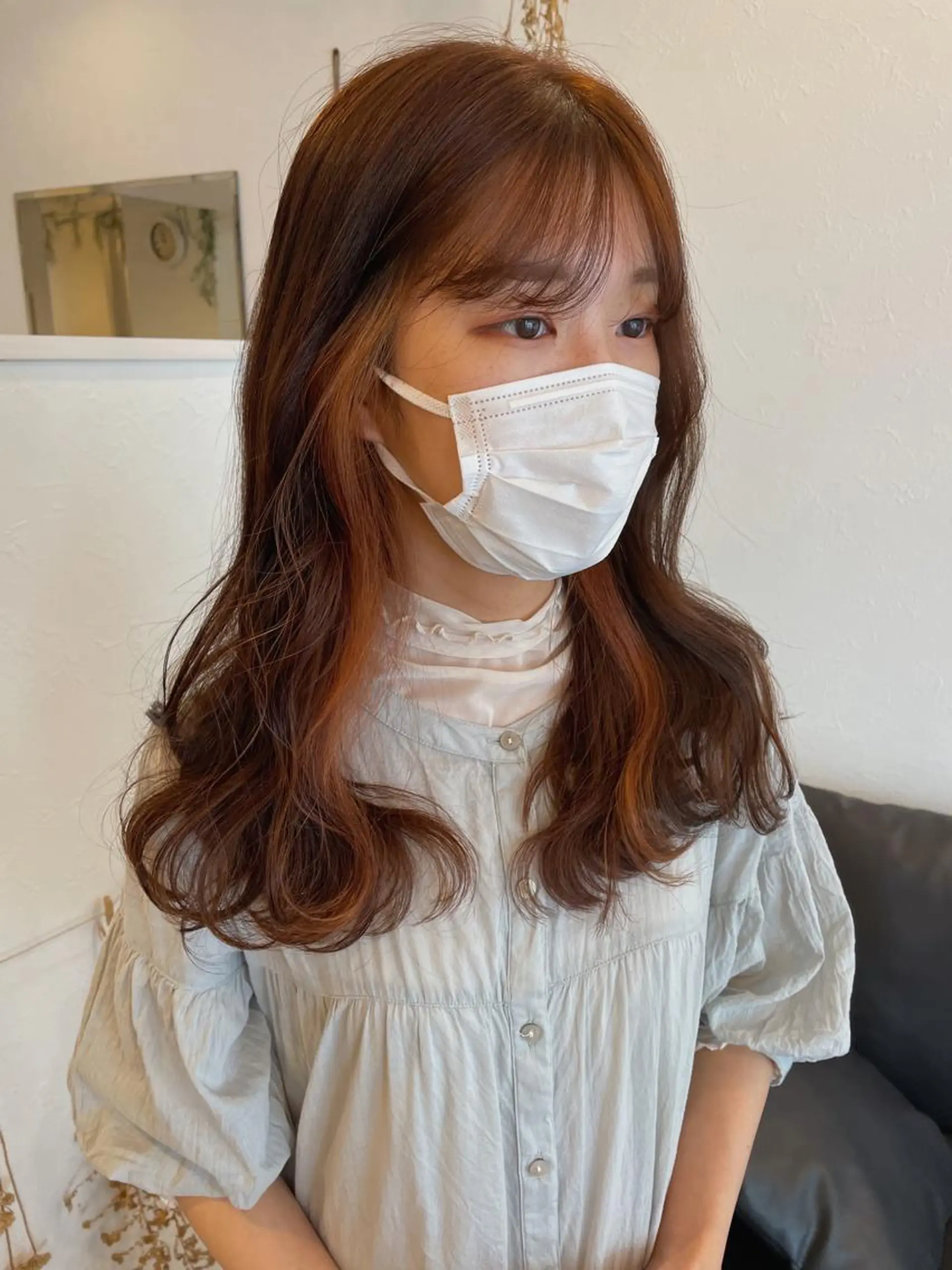 ロング カラー ブラウンカラー オレンジ オレンジブラウン テラコッタ ヘアカラー m ā l o.🌷 サカモトマイコのヘアスタイル