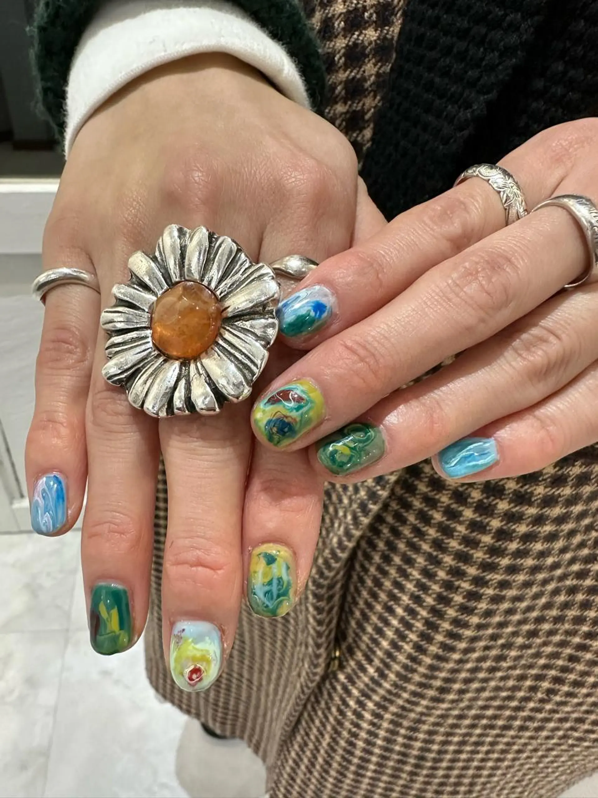 ネイル ハンドネイル フットネイル 個性派ネイル 🌼 ハルカ ♡のマツエク・マツパデザイン