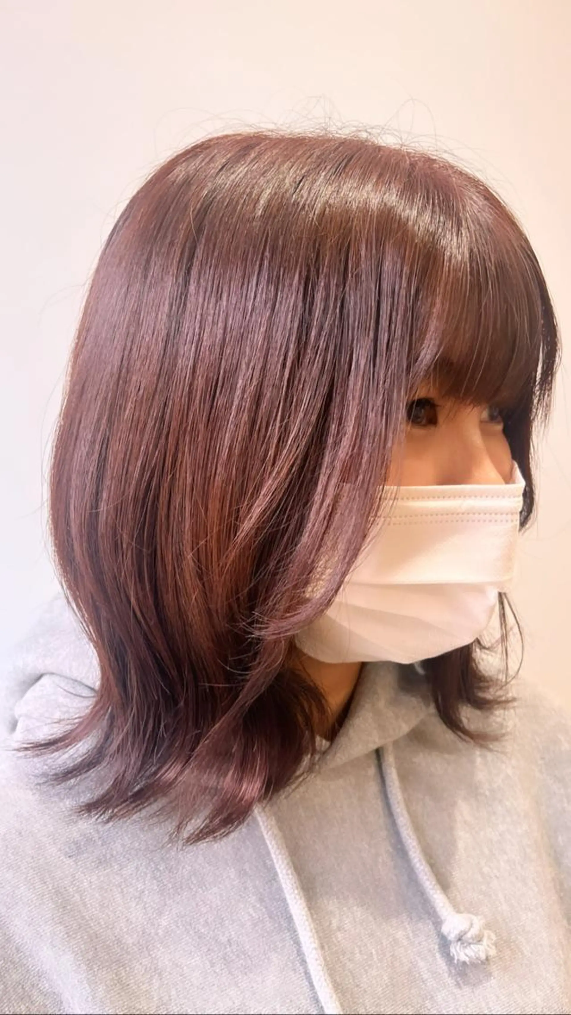 ミディアム ヘアカラー ヘッドスパ 武村美咲/ 暖色/艶カラーのヘアスタイル