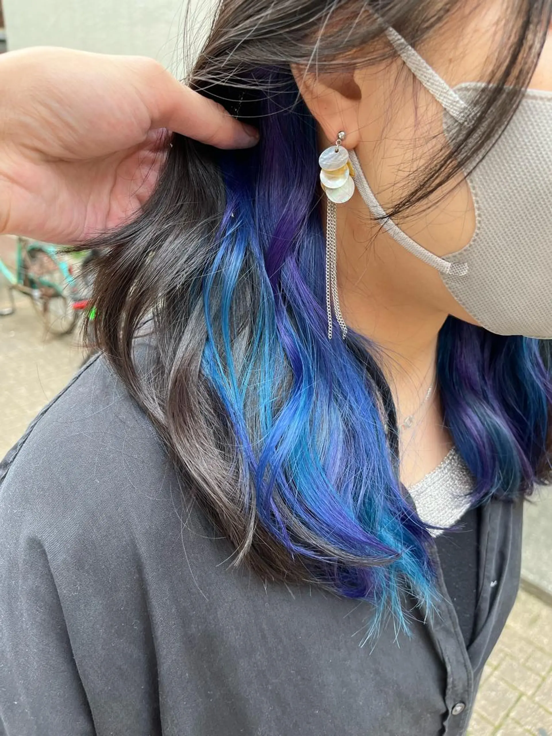 セミロング カラー ショートボブ アッシュ バレイヤージュ ミストバング ベージュカラー カット ヘアカラー トリートメント 原宿サロン代表 デザインカラー伊藤卓のヘアスタイル