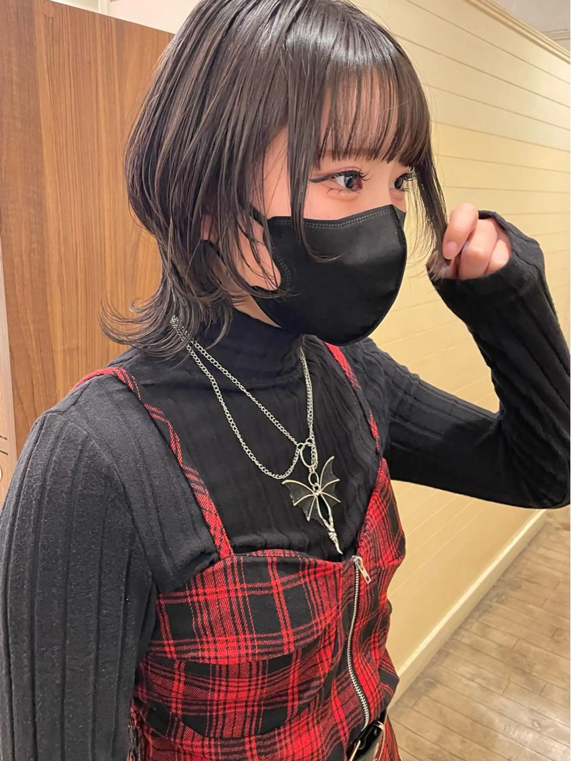 ミディアム 顔まわりレイヤー レイヤーカット ウルフカット カット 🐺高椋 海/ウルフ/レイヤーのヘアスタイル