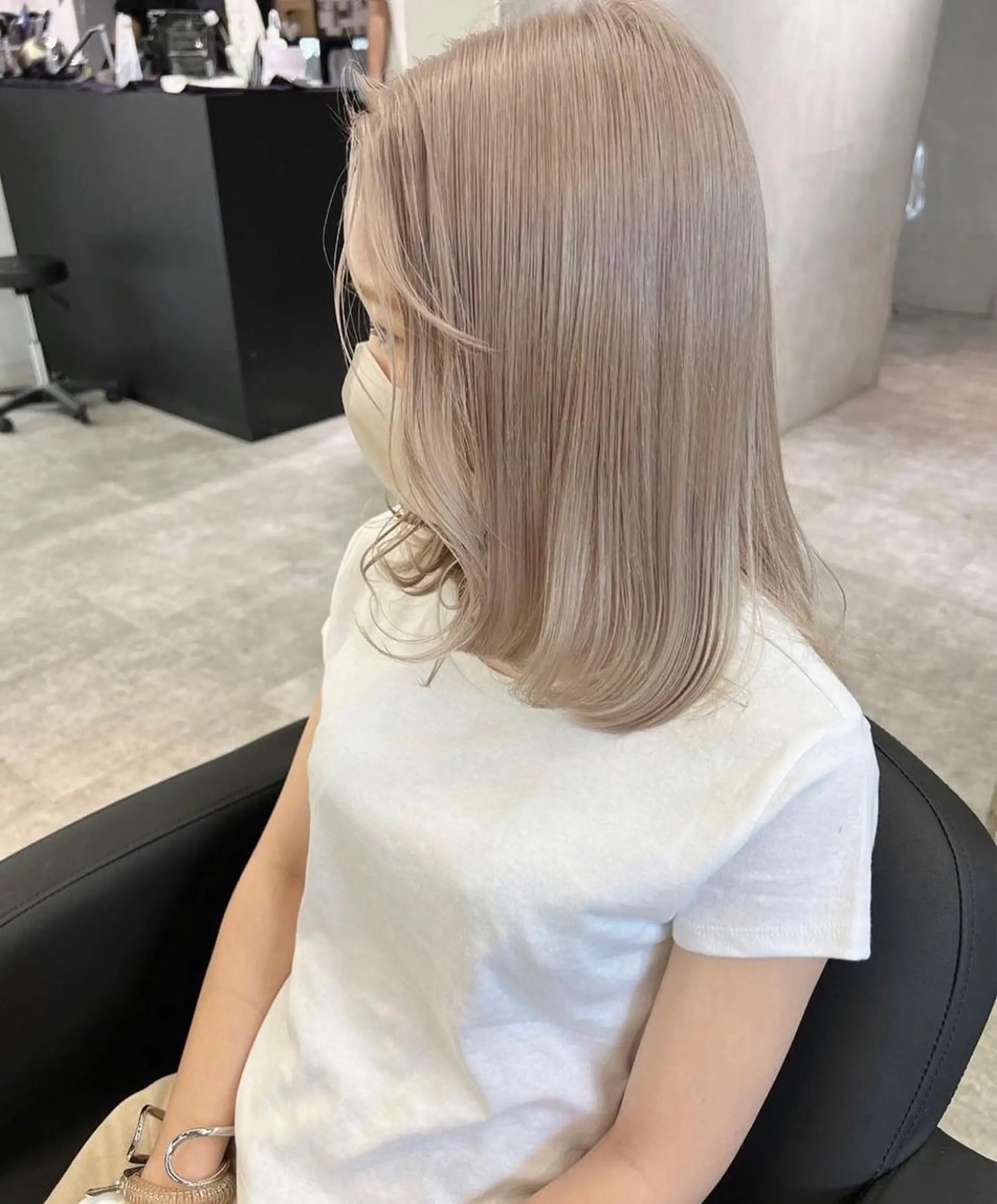 ミディアム カラー ブリーチ ハイトーンカラー 心斎橋/ブリーチ minamiのヘアスタイル