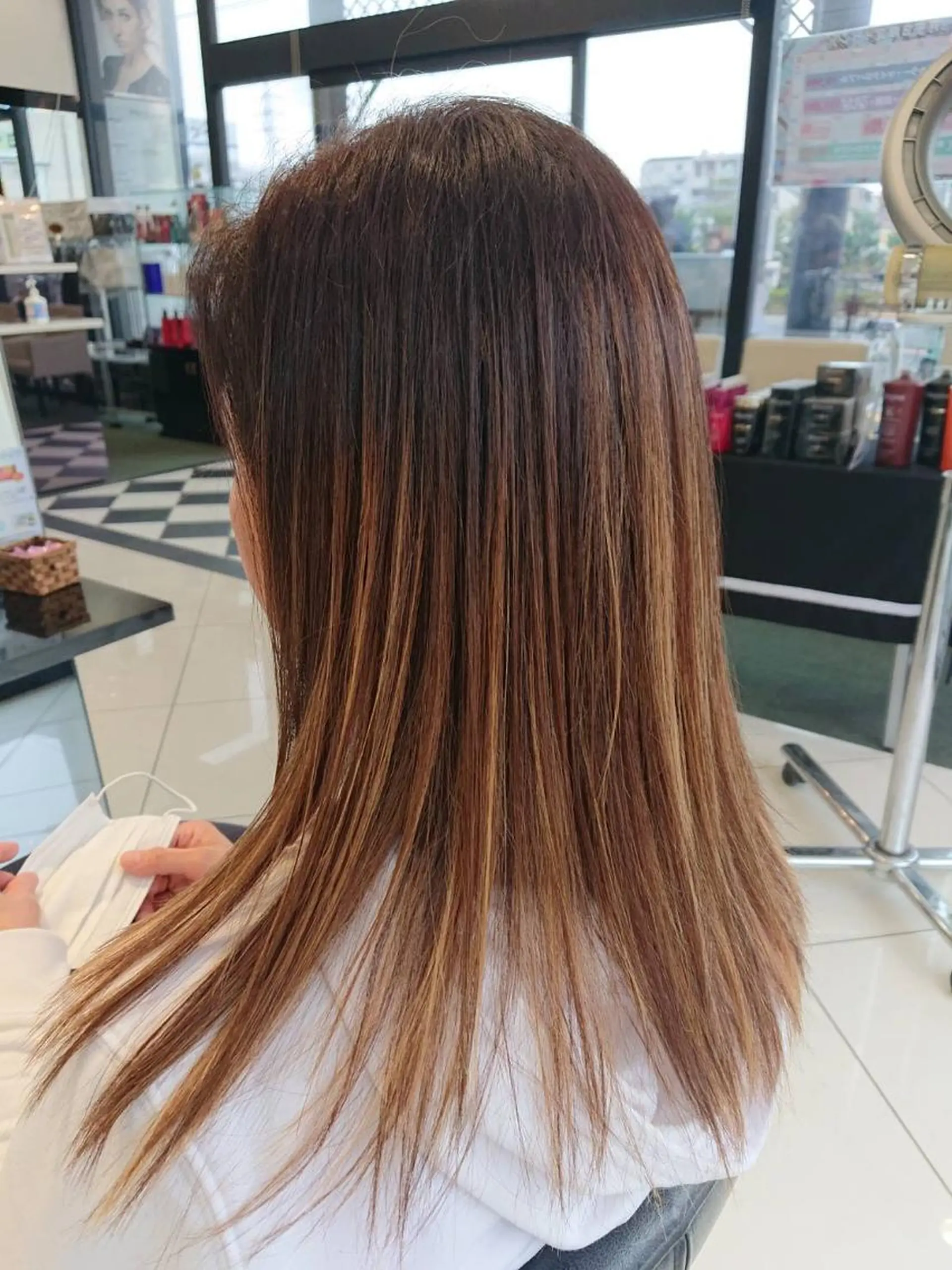 ロング カラー ショートボブ ボブ 髪質改善 縮毛矯正 ジニアル所属・長島 司のヘアスタイル