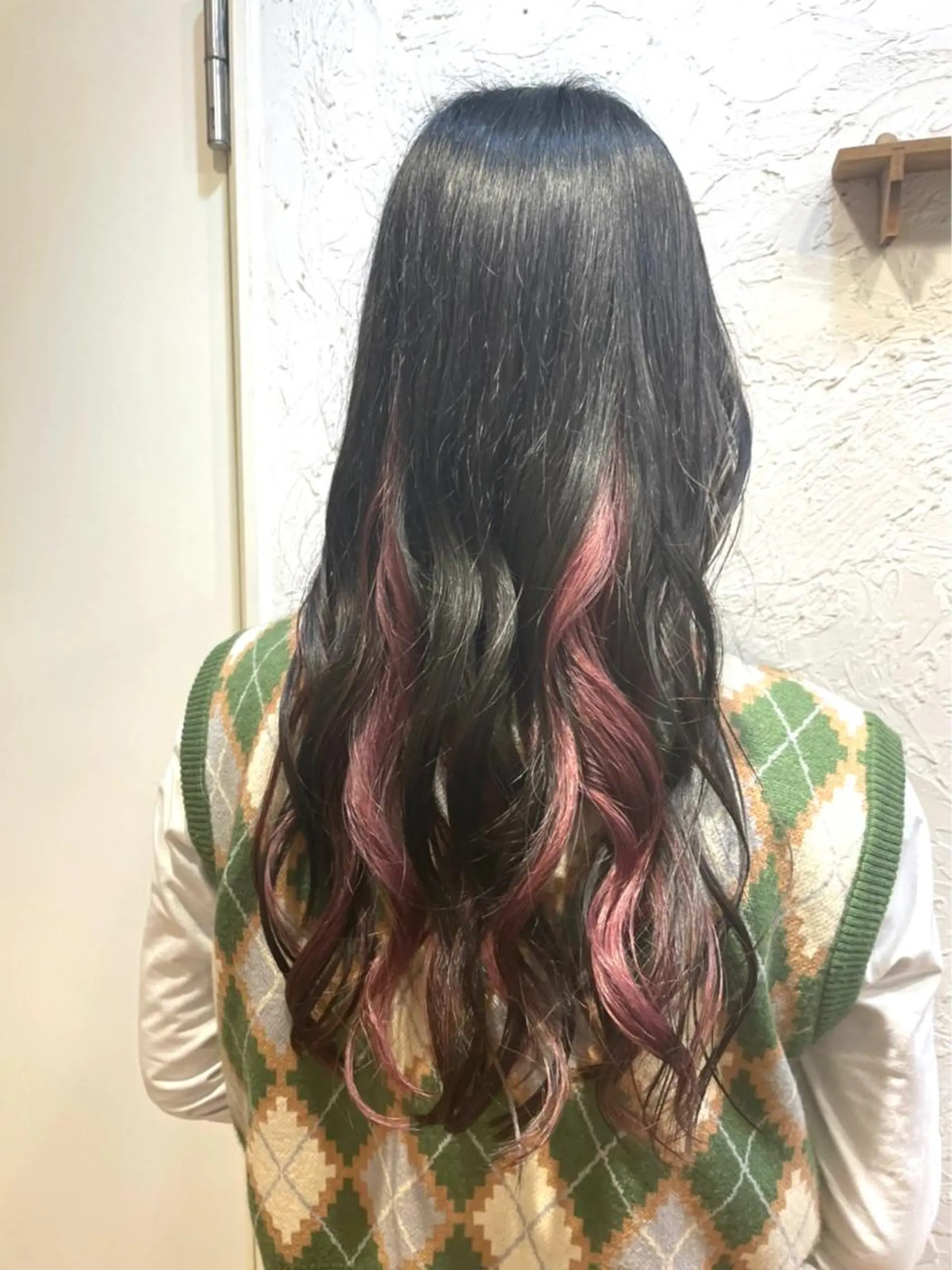 ロング カラー ミストバング イヤリングカラー  フェイスフレーミング グラデーションカラー ロング Colk ☆のマツエク・マツパデザイン