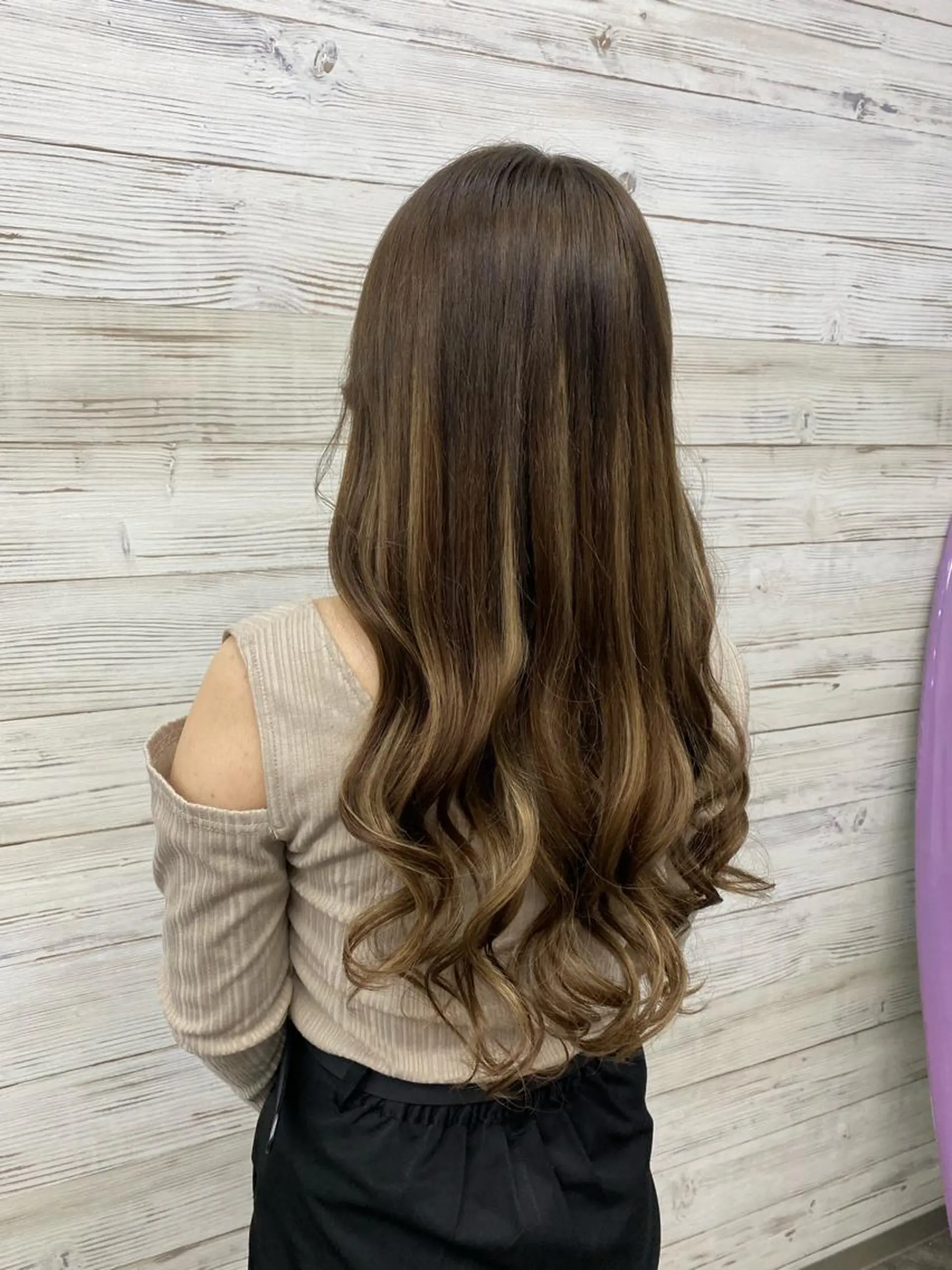 ミディアム カラー ヘアアレンジ ショートボブ 編み込みエクステ シールエクステ ミディアムパーマ バレイヤージュ LAVENDIA Azabu所属・LAVENDIA 初音のヘアスタイル